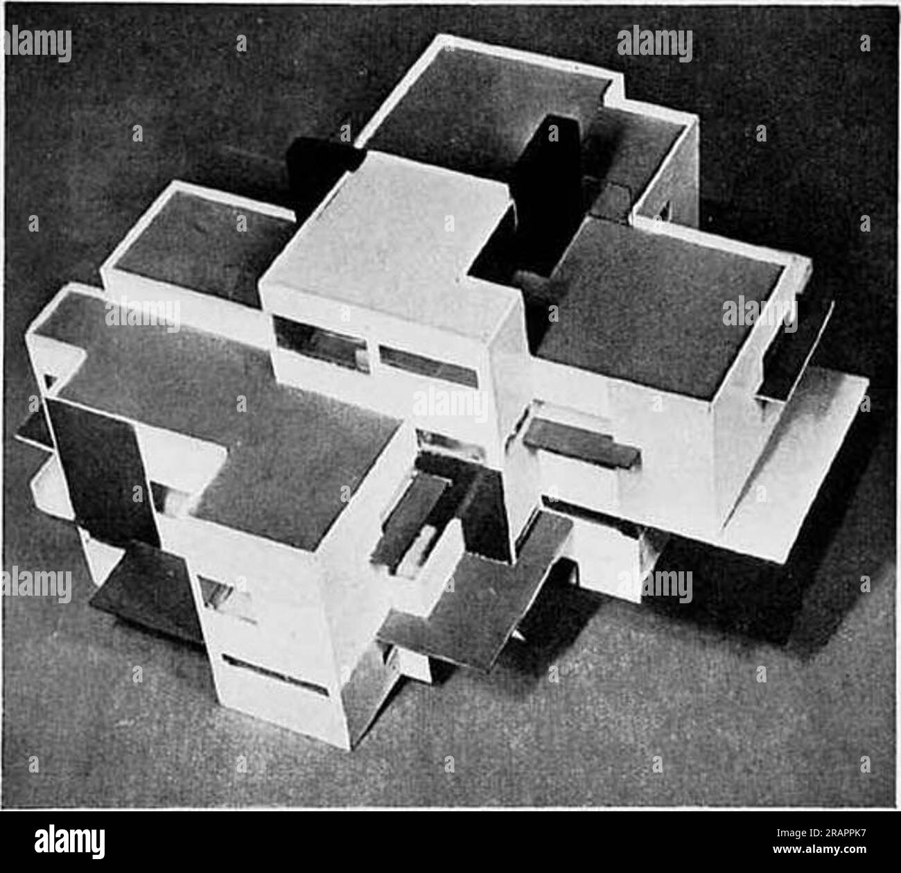 Casa privata, modello, visto da ovest 1923; Germania di Theo van Doesburg Foto Stock