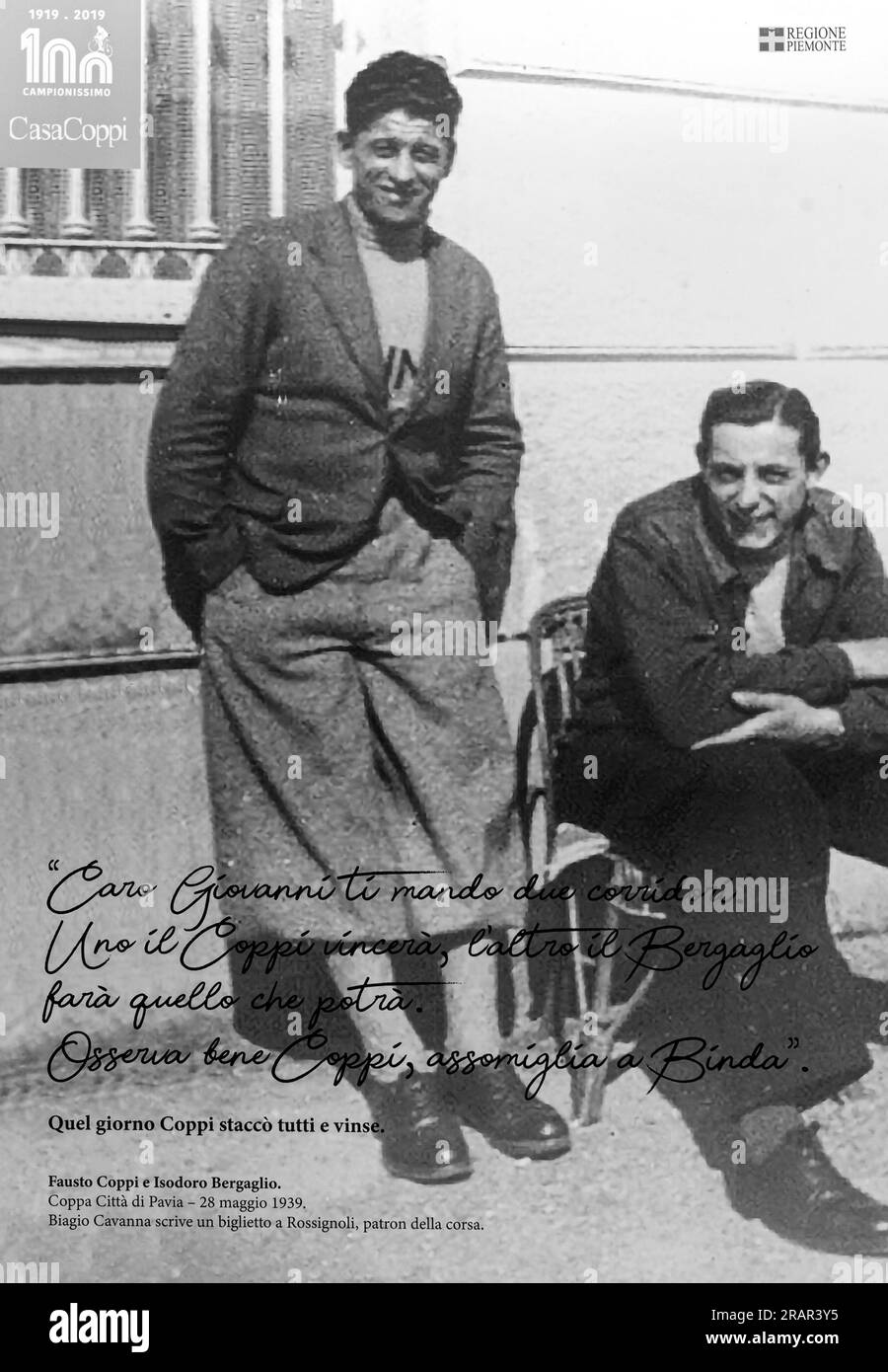 centro documentazione fausto coppi: fotografie, castellania coppi, italia Foto Stock