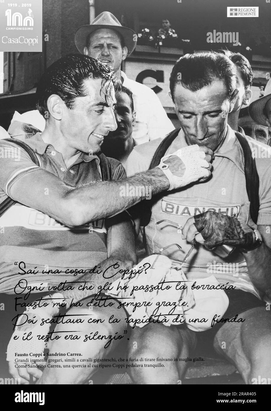 centro documentazione fausto coppi: fotografie, castellania coppi, italia Foto Stock