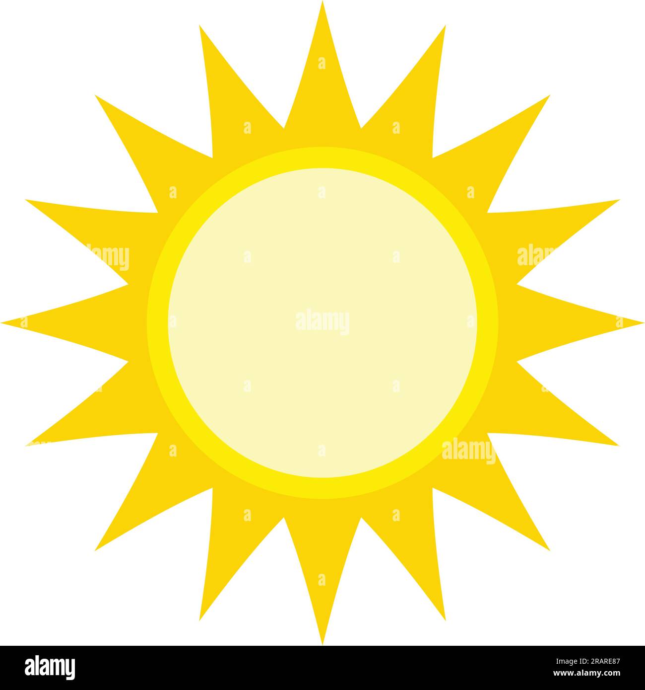 Semplice grafica del sole Illustrazione Vettoriale