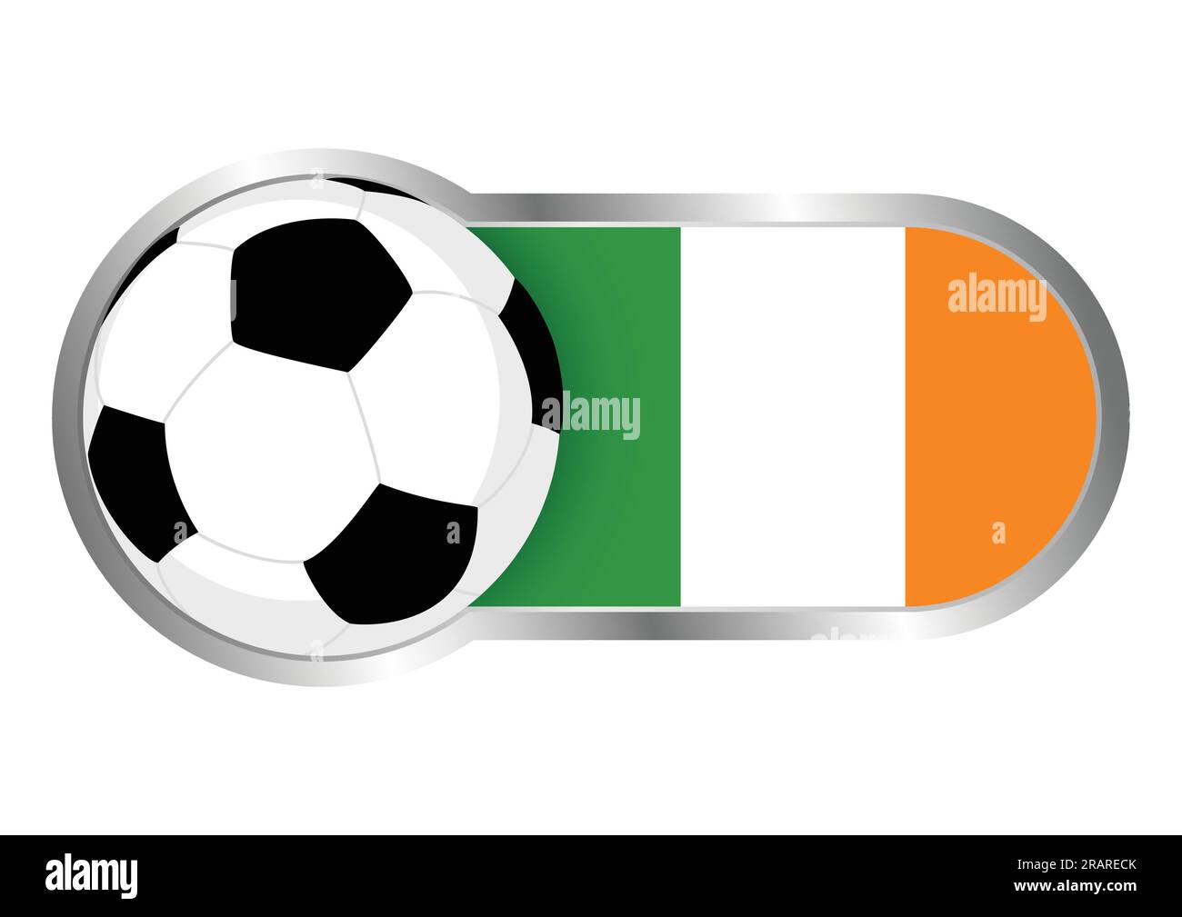 Icona moderna per la squadra di calcio con l'insegna della Repubblica d'Irlanda Illustrazione Vettoriale