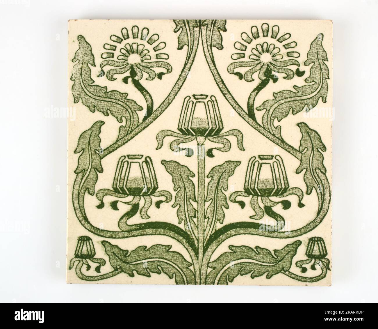 Piastrelle di ceramica in ceramica con ceramiche in stile Art Nouveau English Corn Bros, risalente al 1900 Foto Stock