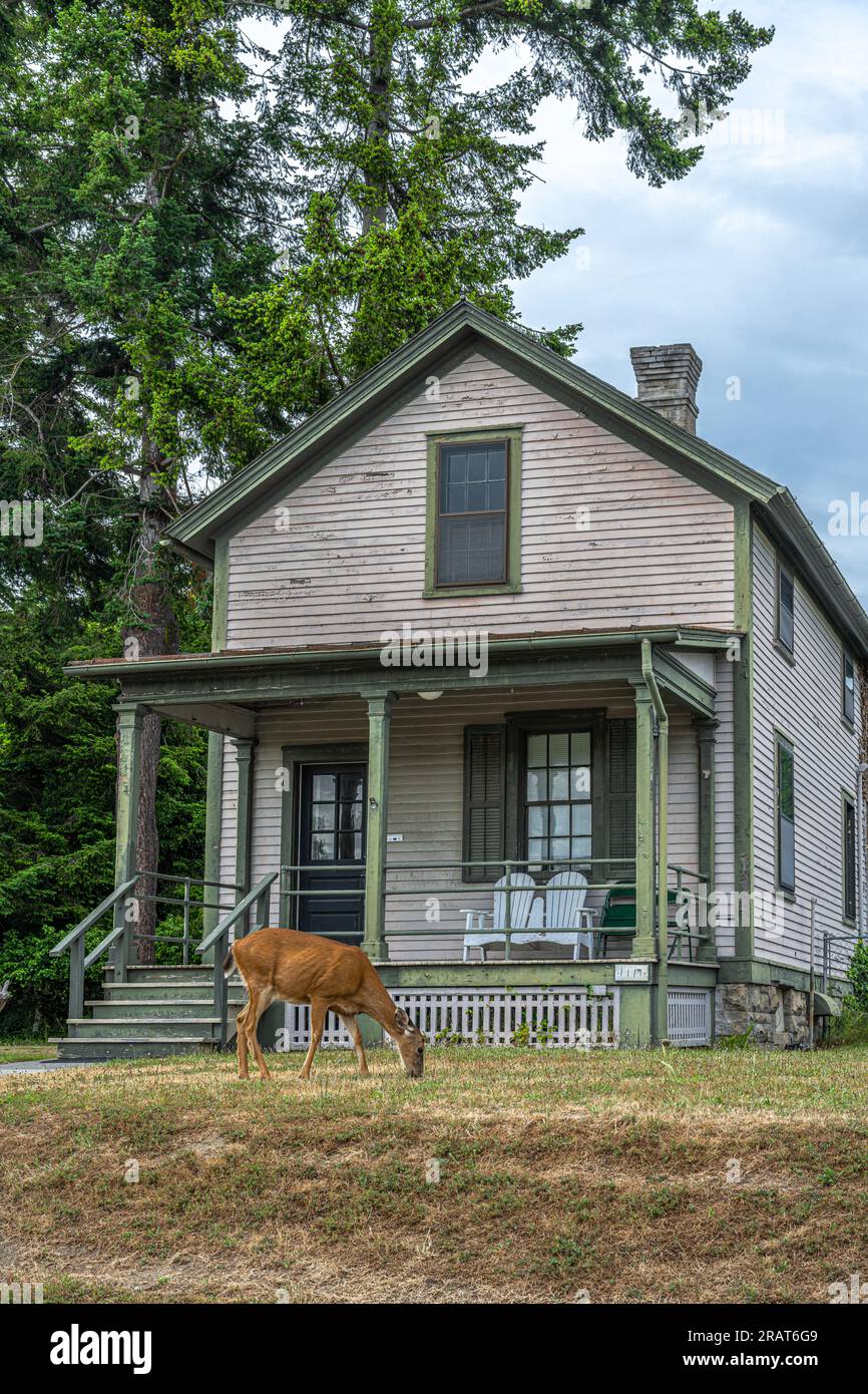 Old House nel Fort Worden Historical State Park, Washington Foto Stock