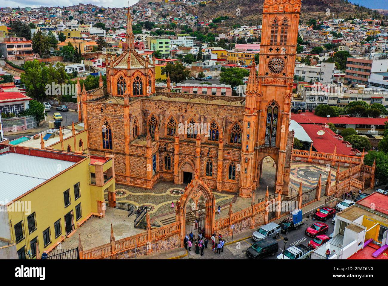 Zacatecas Mexico. Vista aerea della zona colonia della capitale dello stato di Zacatecas 2023. Città coloniale © (© foto di LuisGutierrez / NortePhoto.com) Zacatecas Messico. Vista aerea de la zona colonia de ciudad capitale dell'estado de Zacatecas 2023. ciudad Colonial © (© foto por LuisGutierrez / NortePhoto.com) Foto Stock