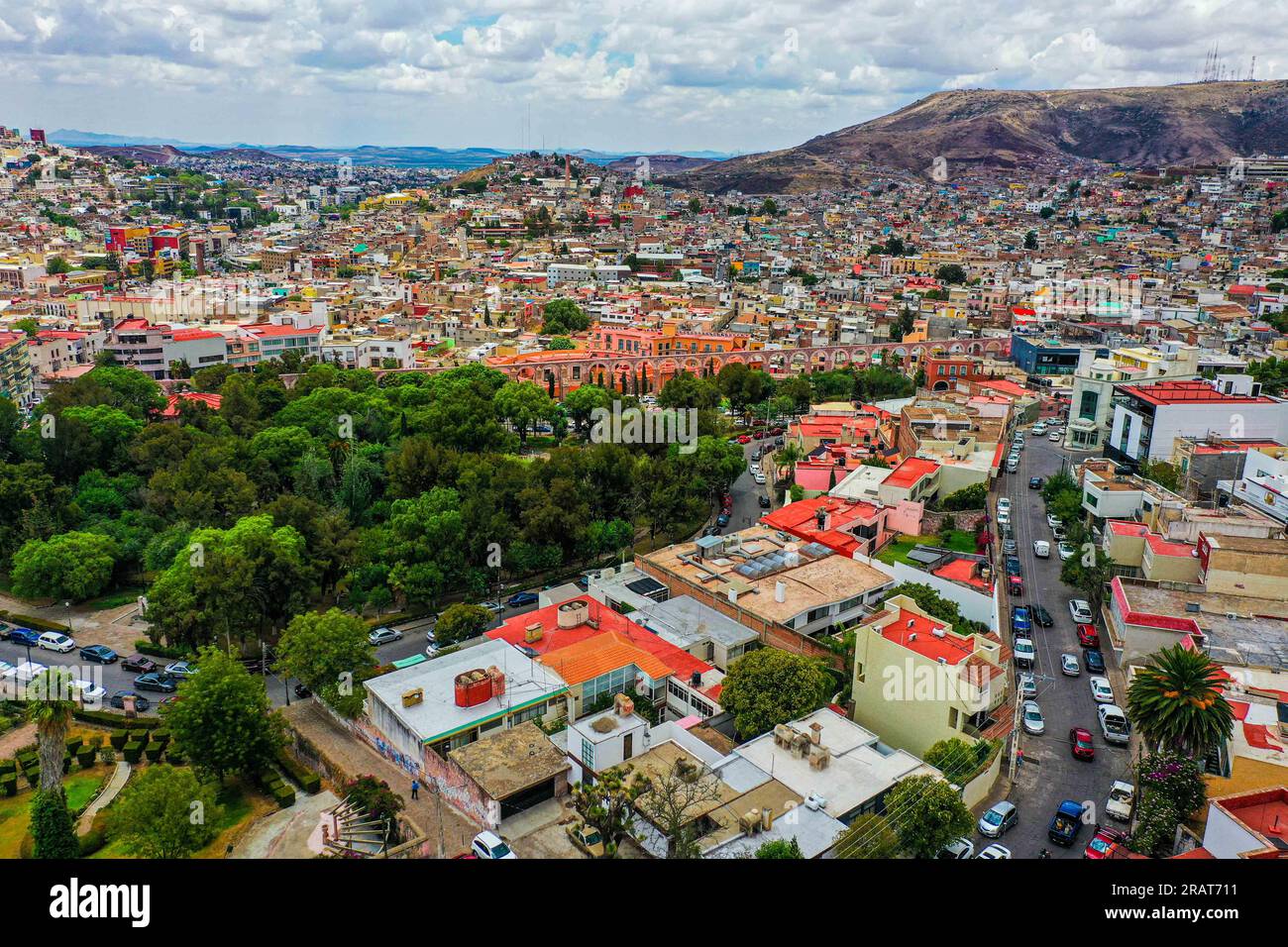 Zacatecas Mexico. Vista aerea della zona colonia della capitale dello stato di Zacatecas 2023. Città coloniale © (© foto di LuisGutierrez / NortePhoto.com) Zacatecas Messico. Vista aerea de la zona colonia de ciudad capitale dell'estado de Zacatecas 2023. ciudad Colonial © (© foto por LuisGutierrez / NortePhoto.com) Foto Stock