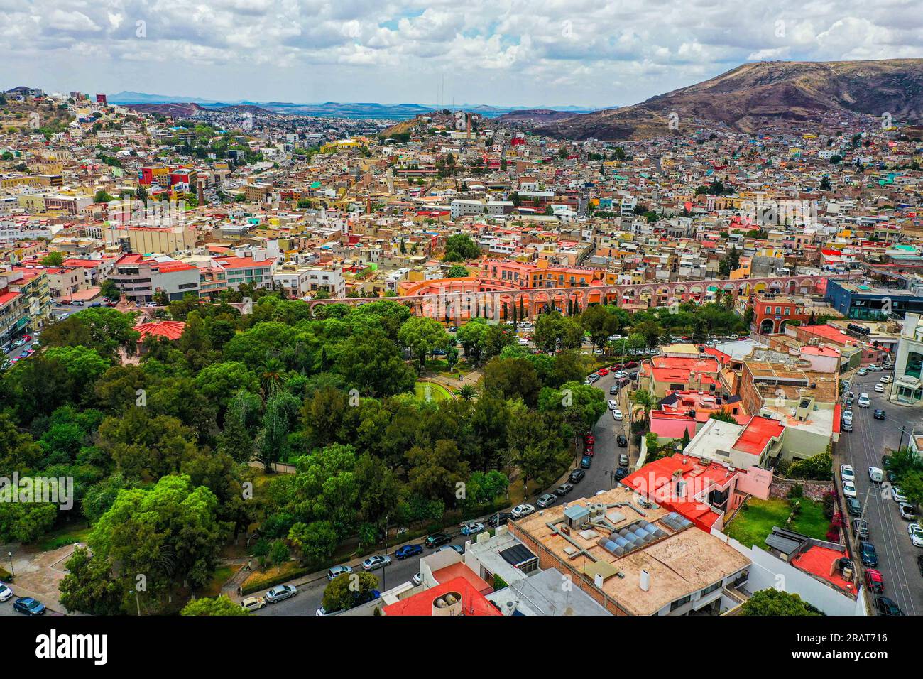 Zacatecas Mexico. Vista aerea della zona colonia della capitale dello stato di Zacatecas 2023. Città coloniale © (© foto di LuisGutierrez / NortePhoto.com) Zacatecas Messico. Vista aerea de la zona colonia de ciudad capitale dell'estado de Zacatecas 2023. ciudad Colonial © (© foto por LuisGutierrez / NortePhoto.com) Foto Stock