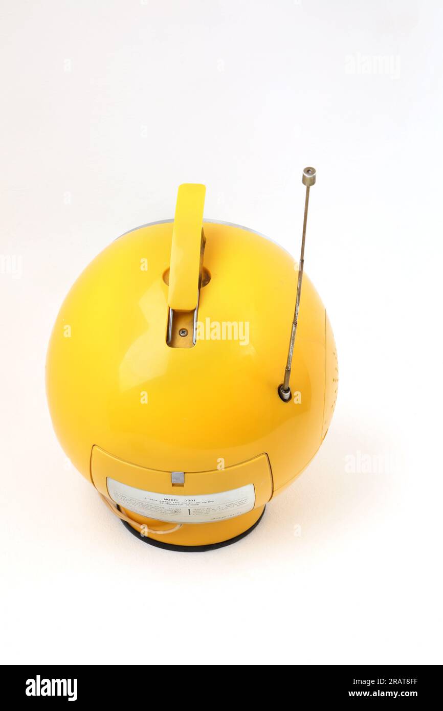 Lettore di nastri stereo a 8 tracce Weltron anni '1970 AM/FM radio Multiplex Solid State Model 2001, talvolta noto come Space Ball radio Foto Stock
