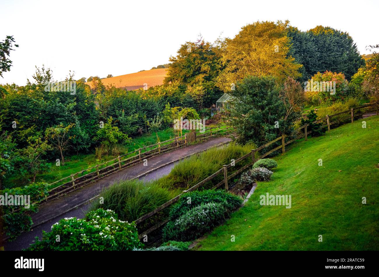 Una sera d'autunno a East Budleigh. Foto Stock