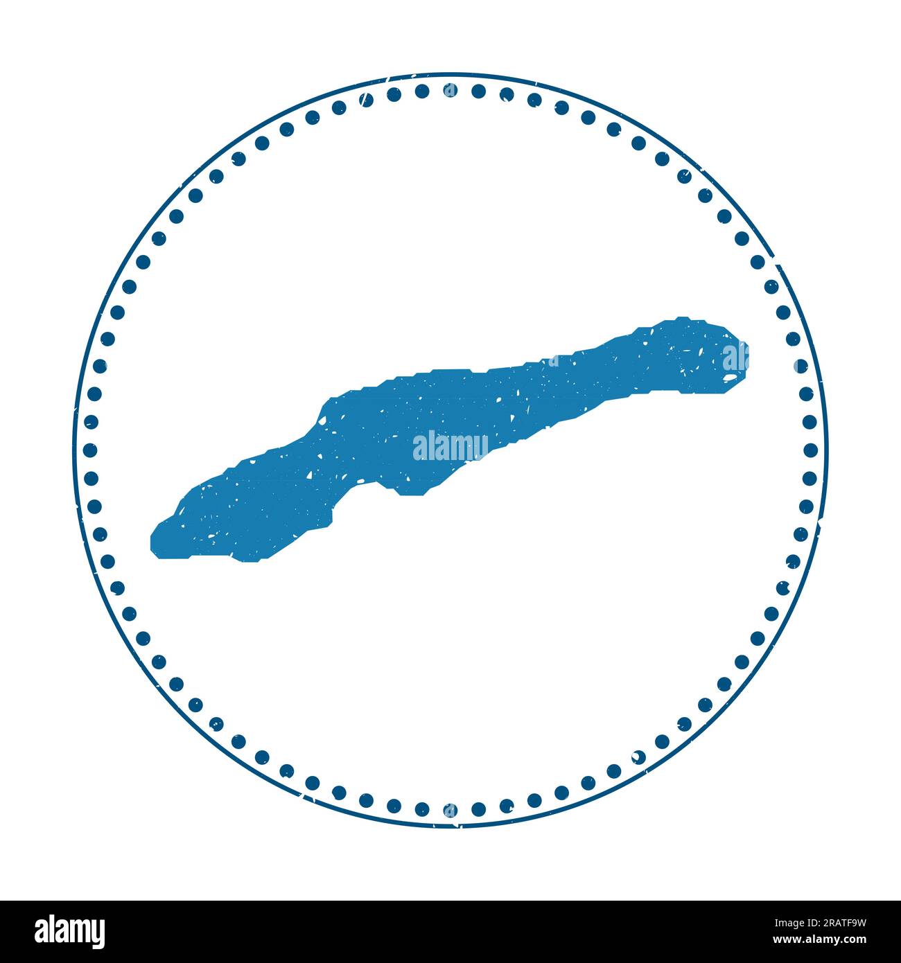 Piccolo adesivo Cayman. Timbro da viaggio con mappa dell'isola, illustrazione vettoriale. Illustrazione Vettoriale
