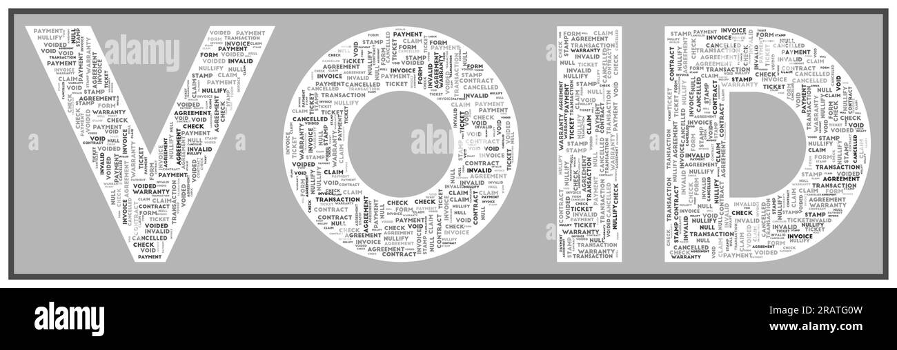 Testo VUOTO riempito con parole chiave correlate di varie dimensioni. Nuvola di parole vuota. Accattivante illustrazione vettoriale. Illustrazione Vettoriale
