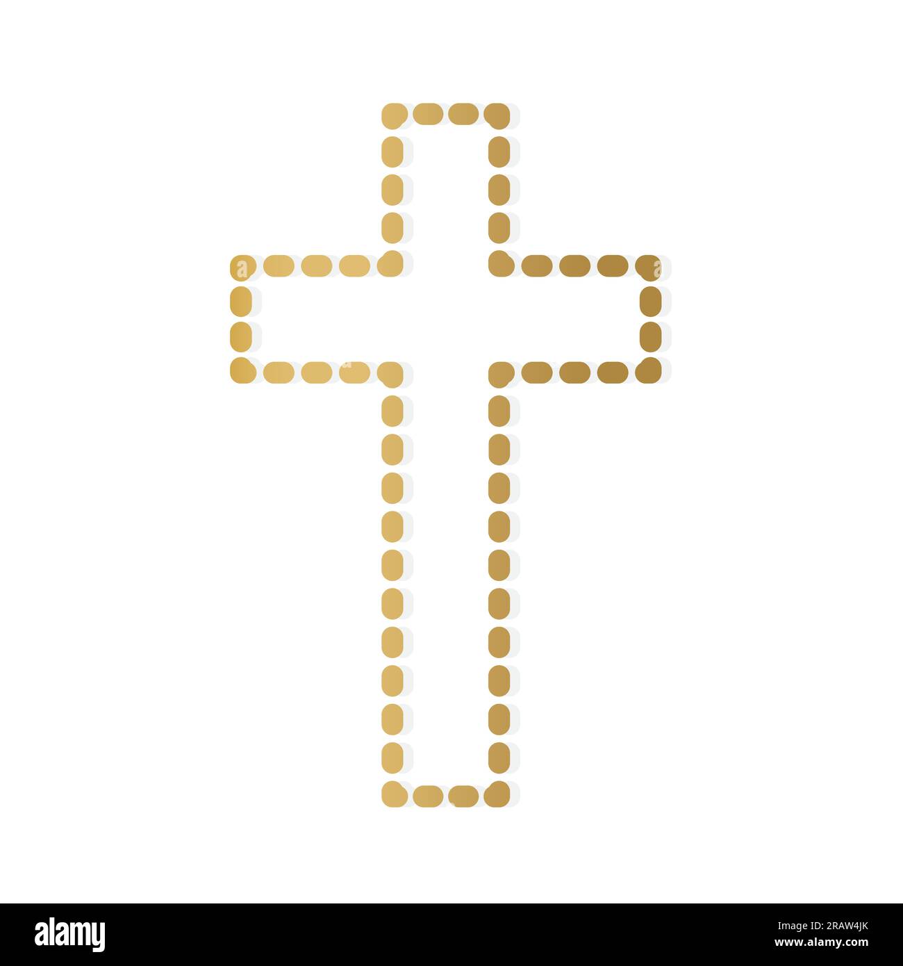 croce religiosa cristiana d'oro - illustrazione vettoriale Illustrazione Vettoriale