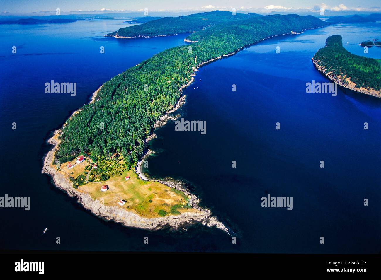 Aerea di Saturna Island, Gulf Islands, British Columbia, Canada Foto Stock