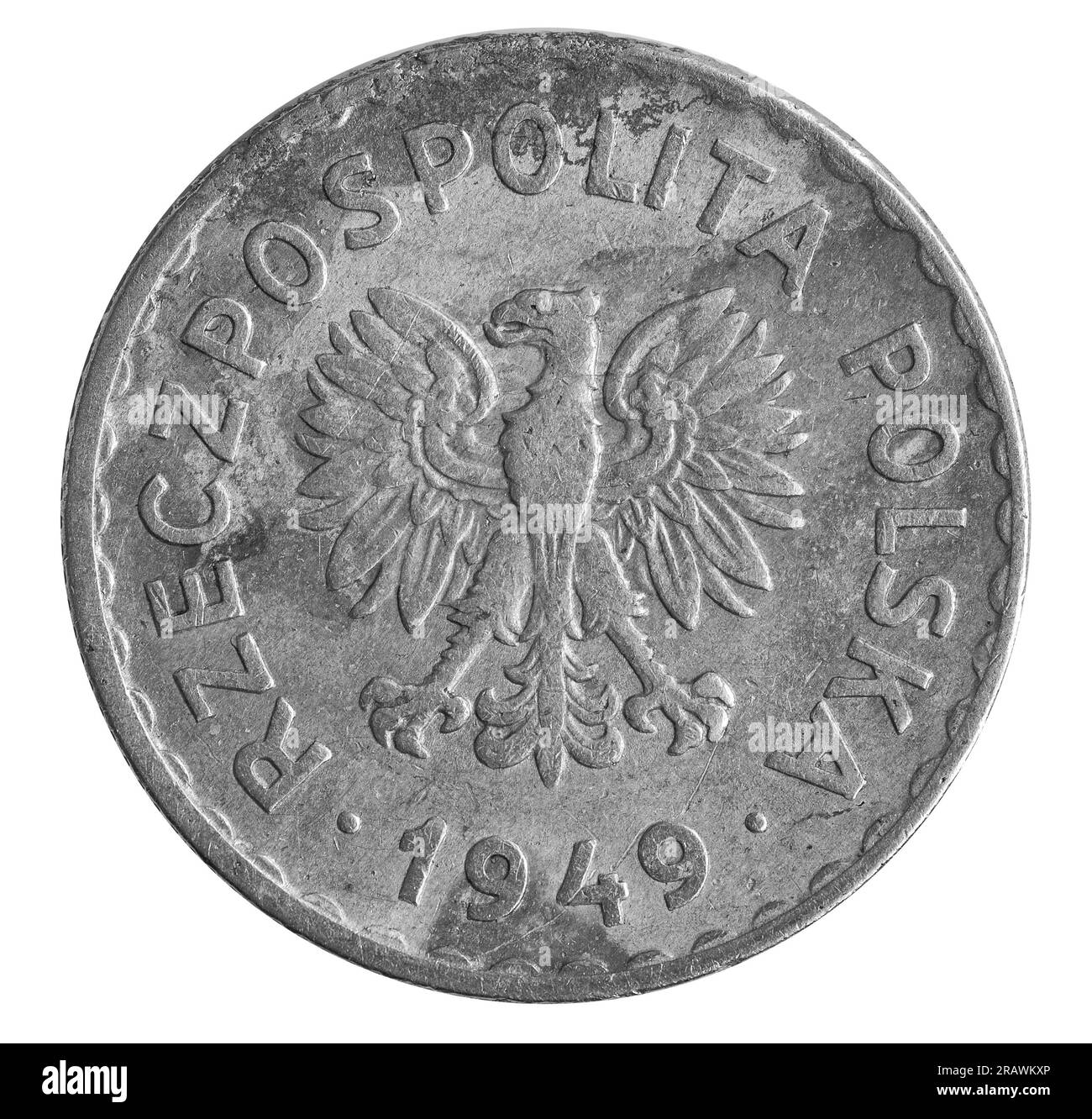 Vista dall'alto della Coin Polish Foto Stock