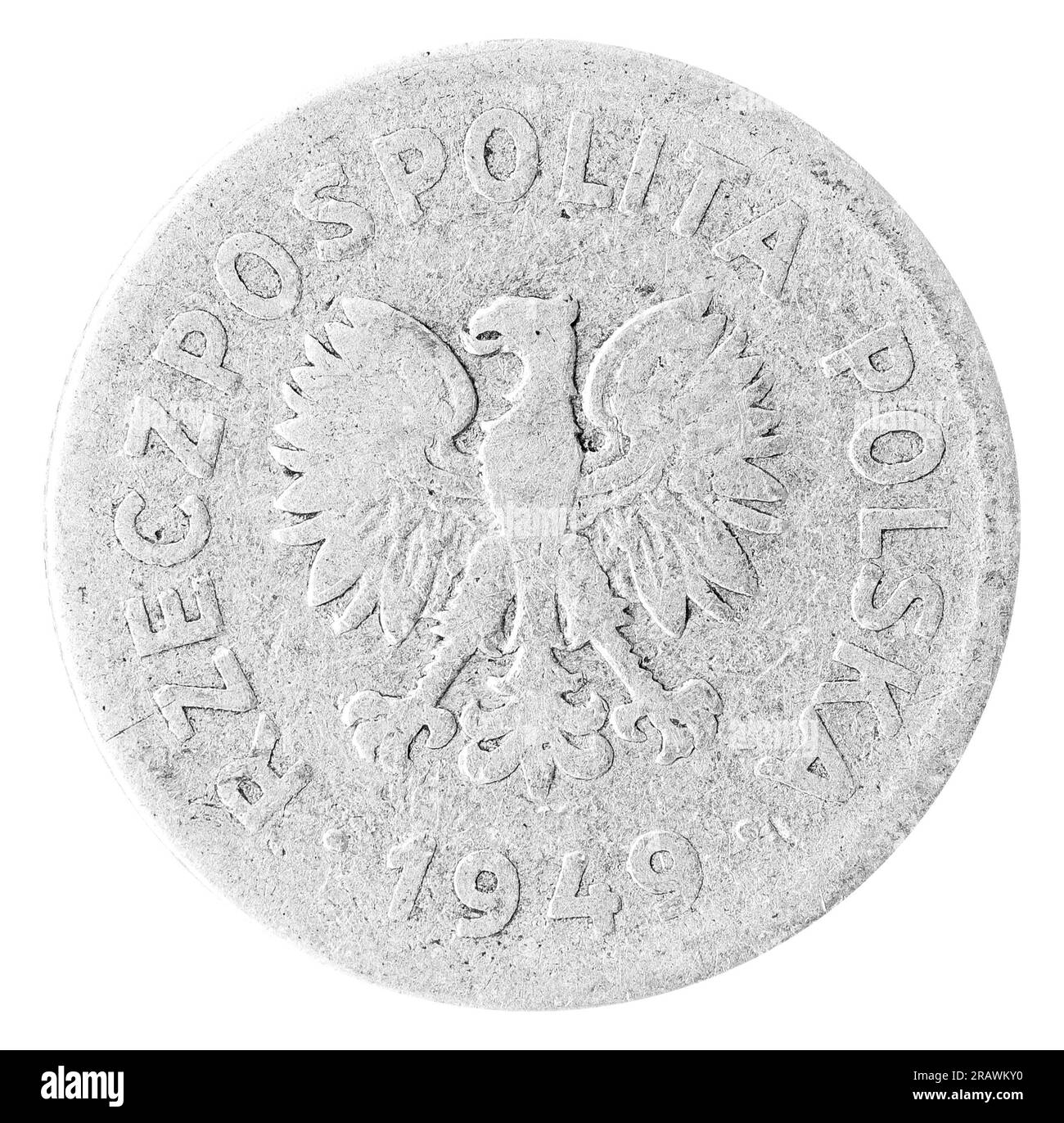 Vista dall'alto della Coin Polish Foto Stock