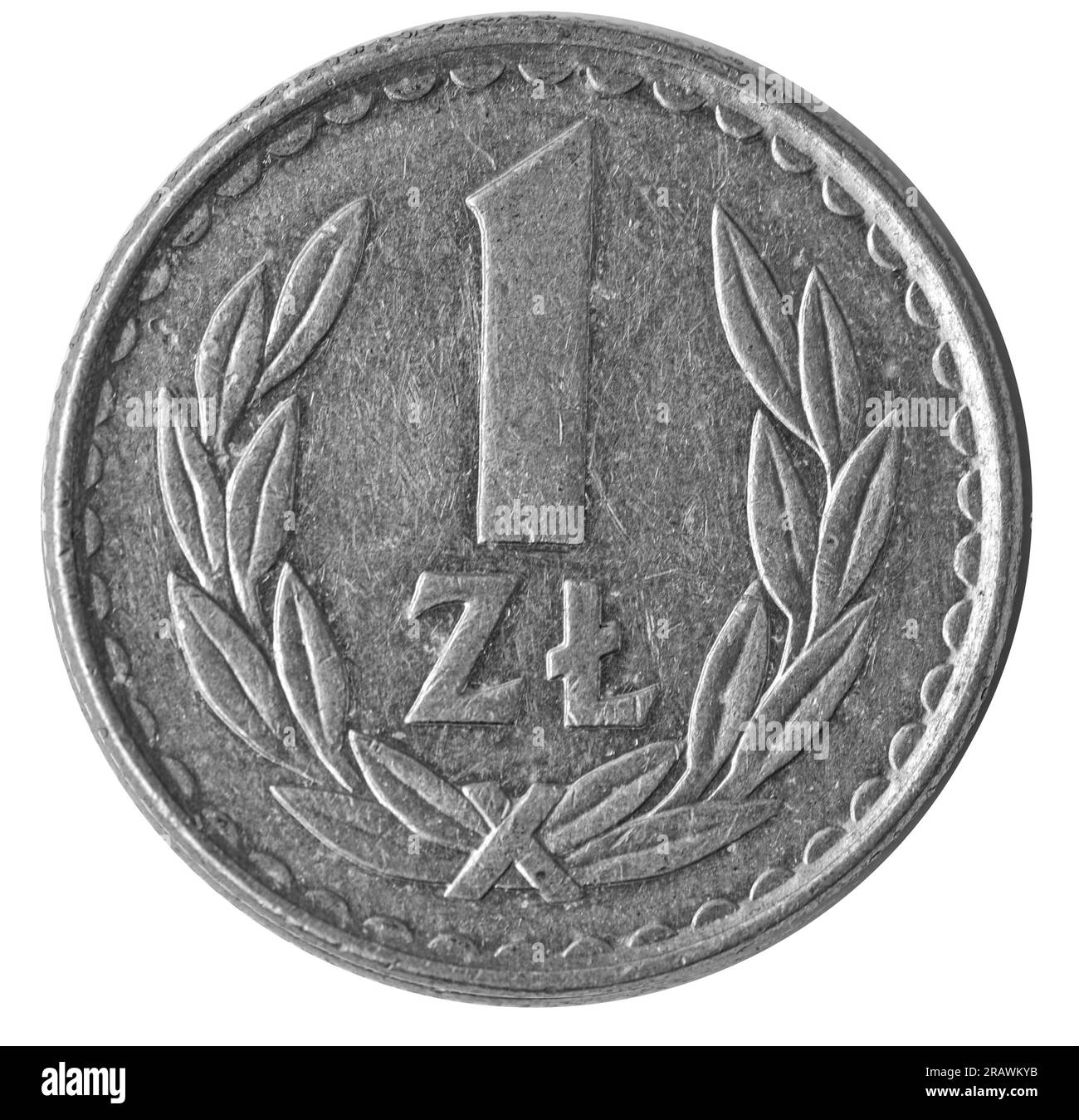 Vista dall'alto della Coin Polish Foto Stock