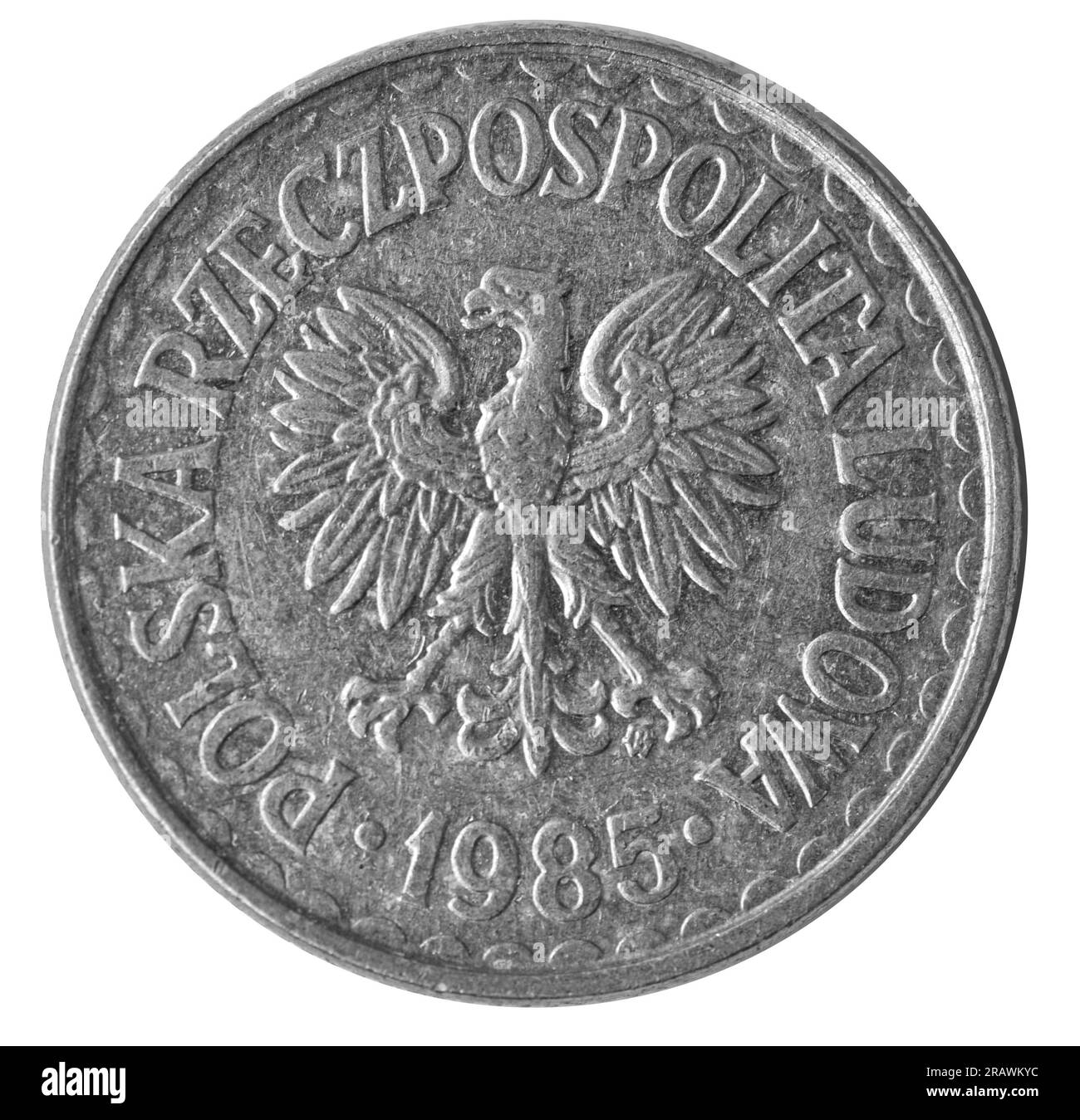 Vista dall'alto della Coin Polish Foto Stock