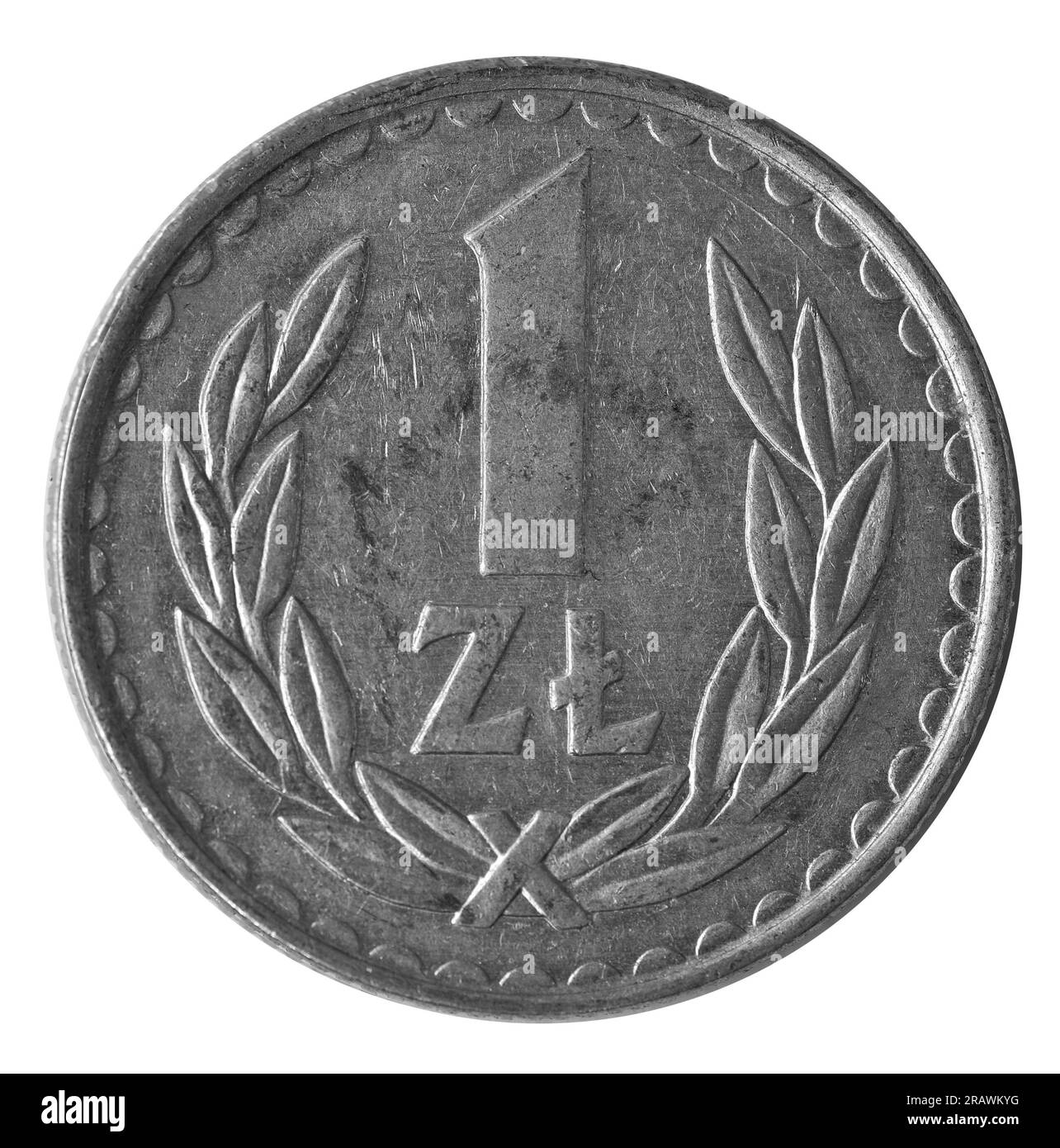 Vista dall'alto della Coin Polish Foto Stock