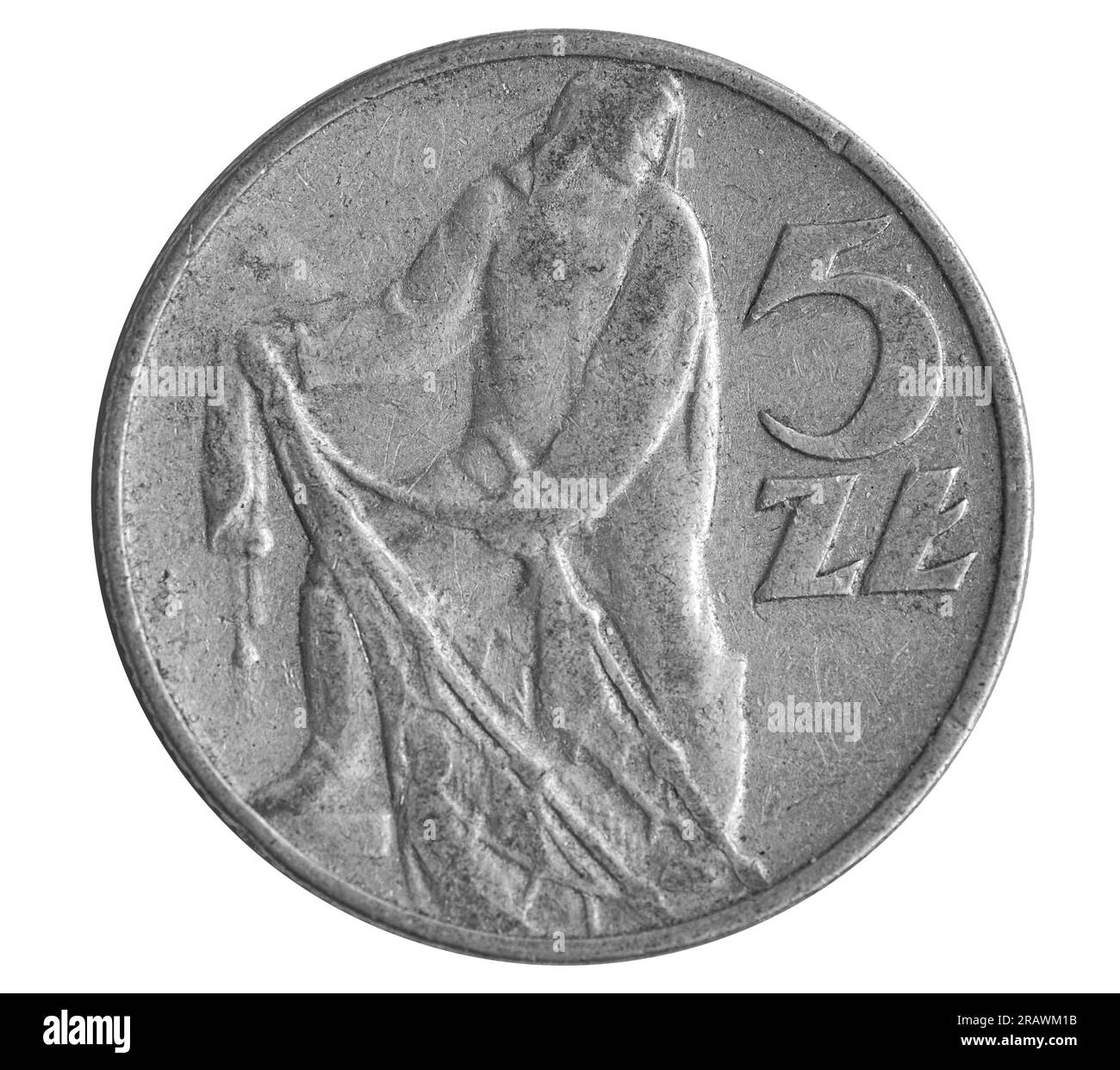 Vista dall'alto della Coin Polish Foto Stock