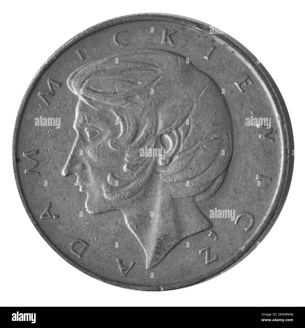 Vista dall'alto della Coin Polish Foto Stock