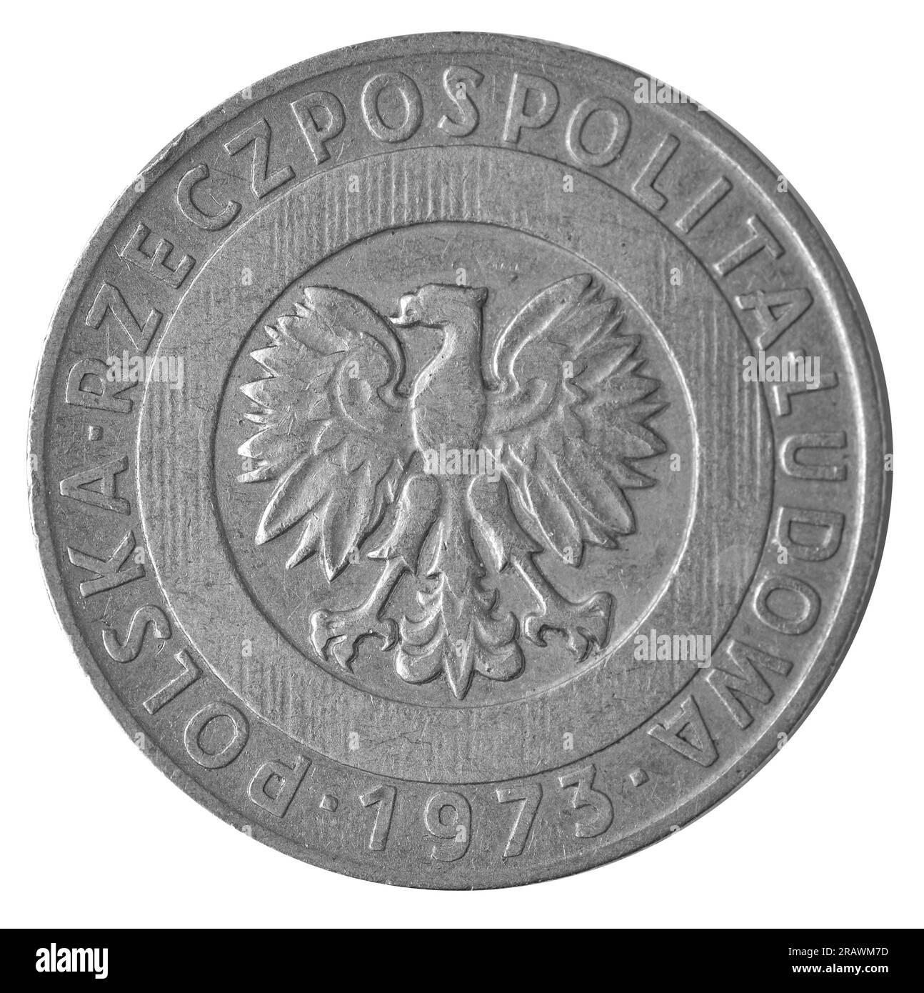 Vista dall'alto della Coin Polish Foto Stock