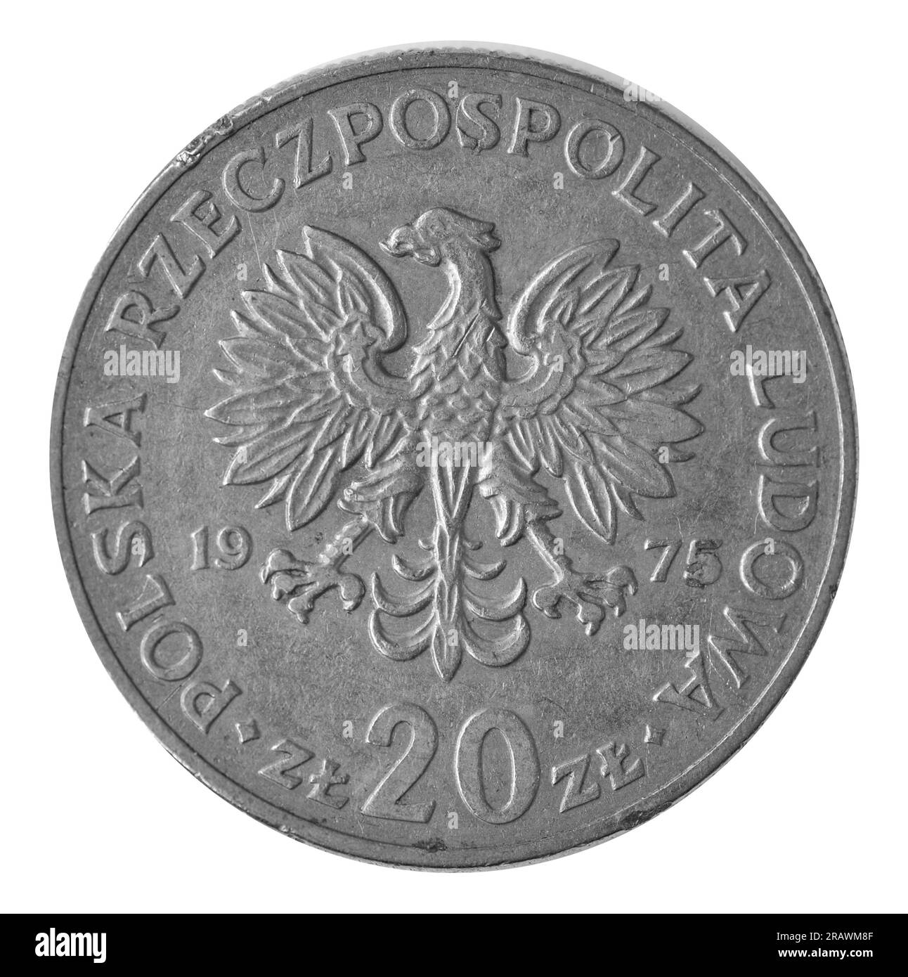 Vista dall'alto della Coin Polish Foto Stock