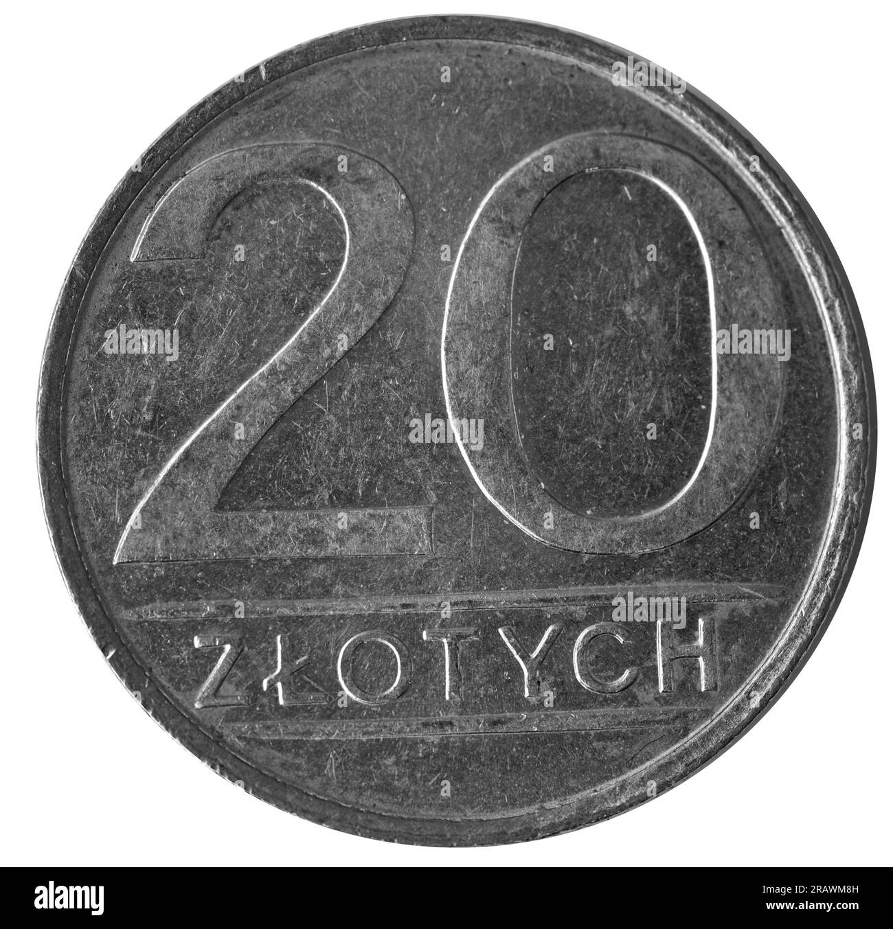 Vista dall'alto della Coin Polish Foto Stock