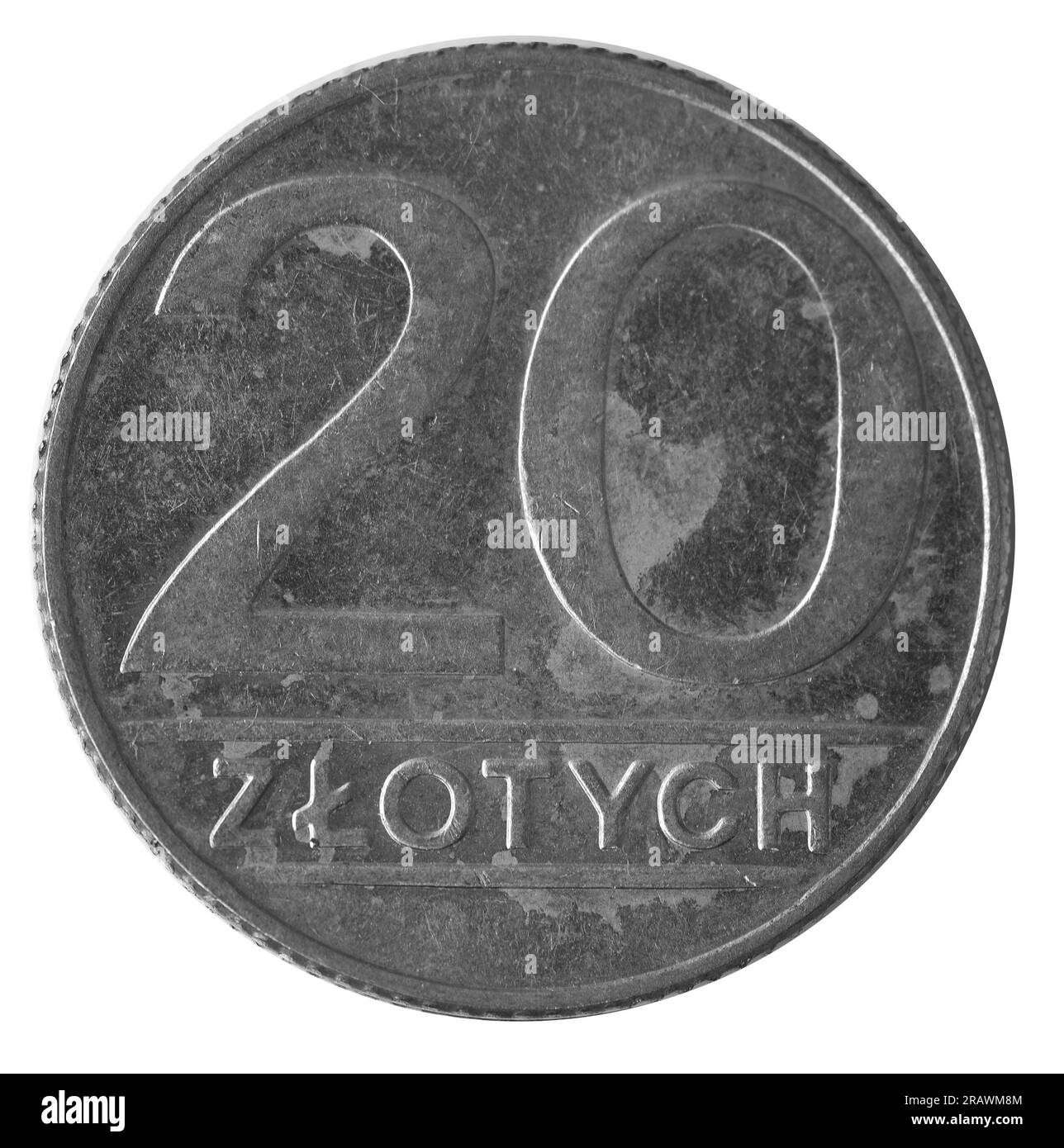 Vista dall'alto della Coin Polish Foto Stock