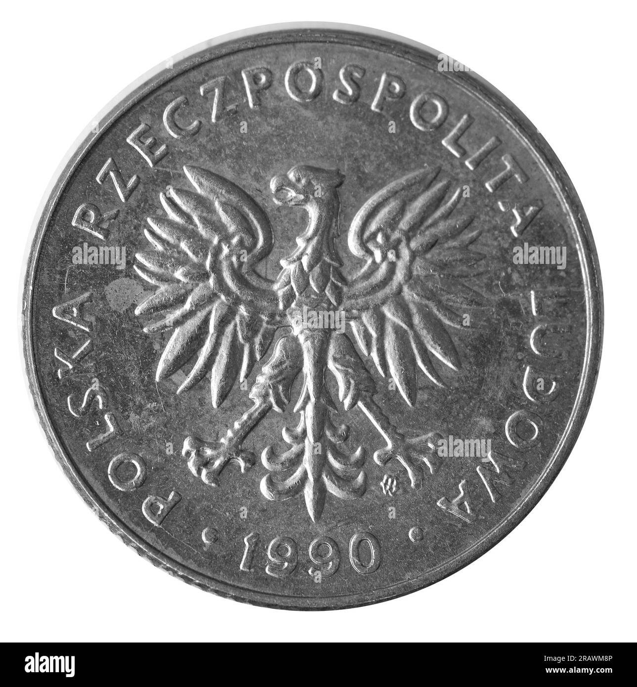 Vista dall'alto della Coin Polish Foto Stock