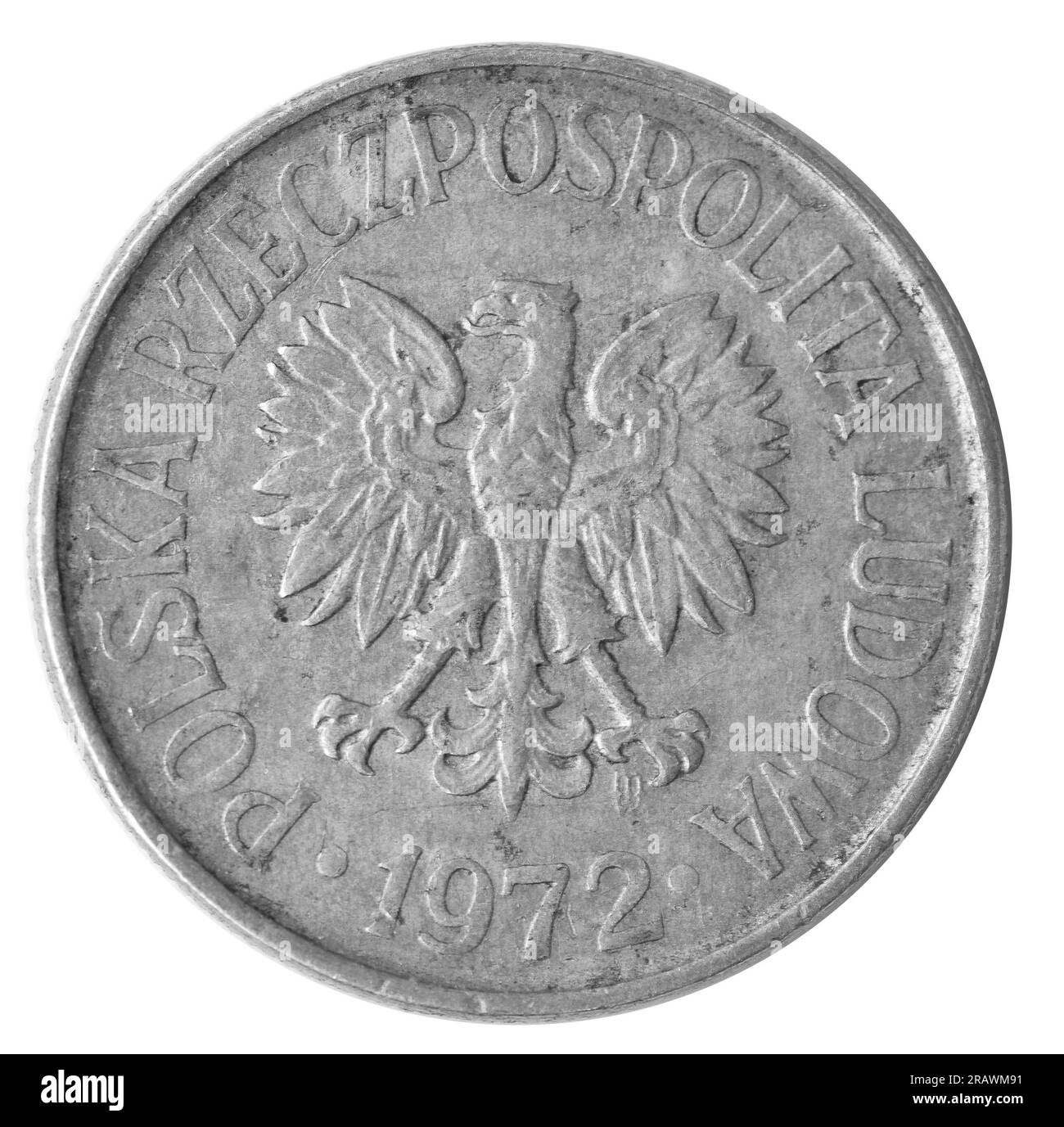 Vista dall'alto della Coin Polish Foto Stock