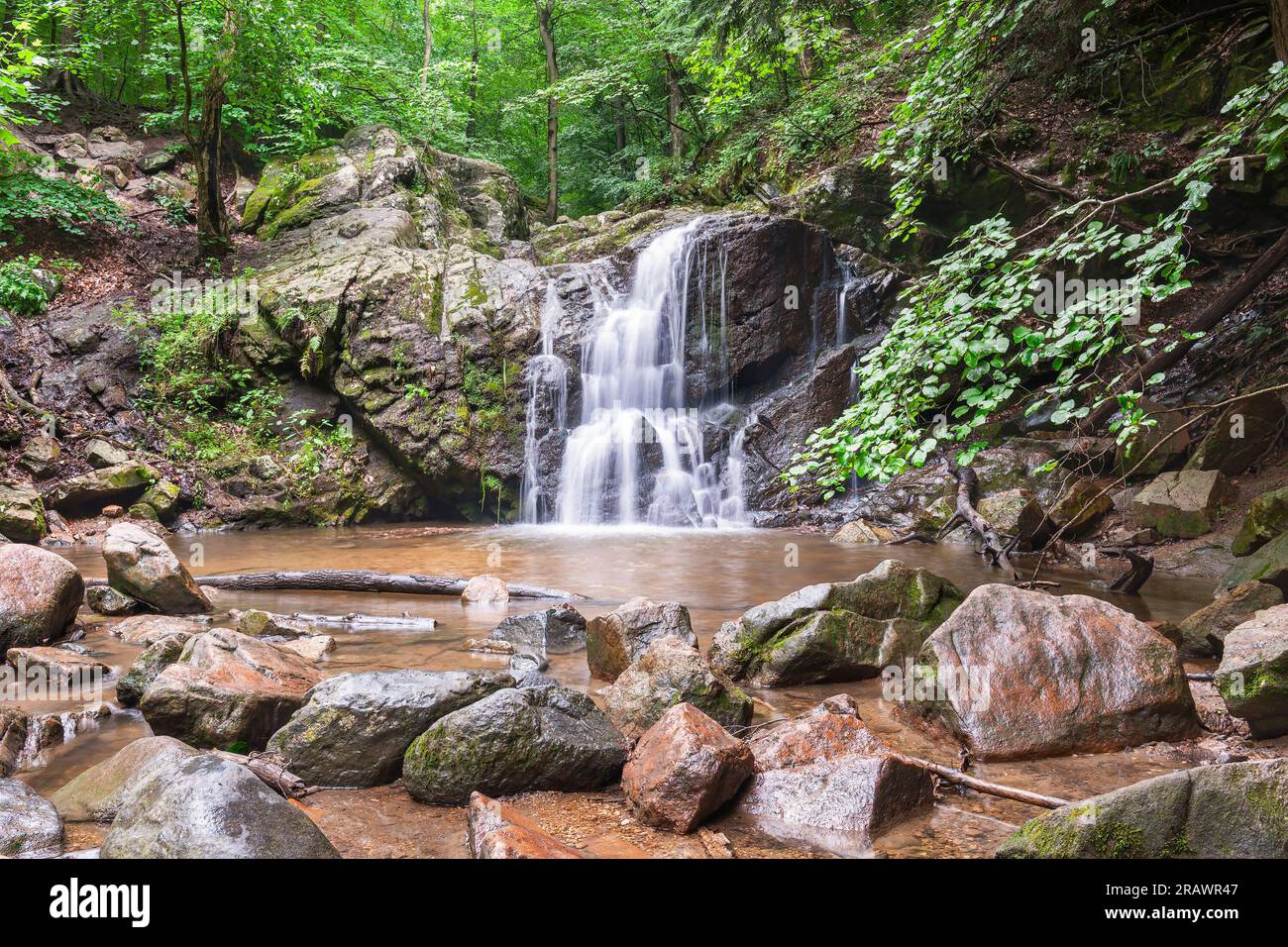 Cascade Falls nel Patapsco Valley State Park. Estate. Ellicott City. Maryland. USA Foto Stock