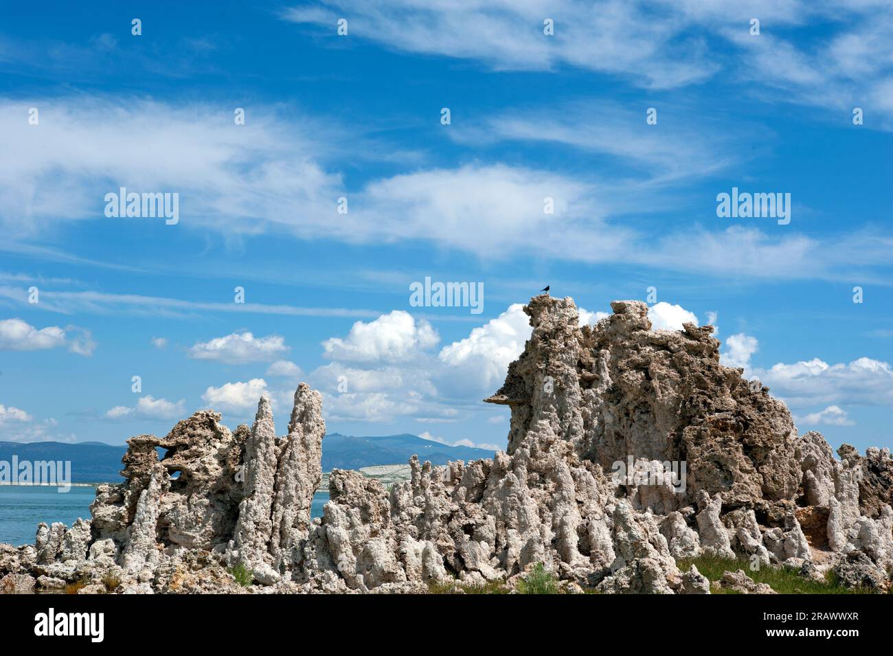Formazioni di tufo a Mono Lake, California, USA Foto Stock
