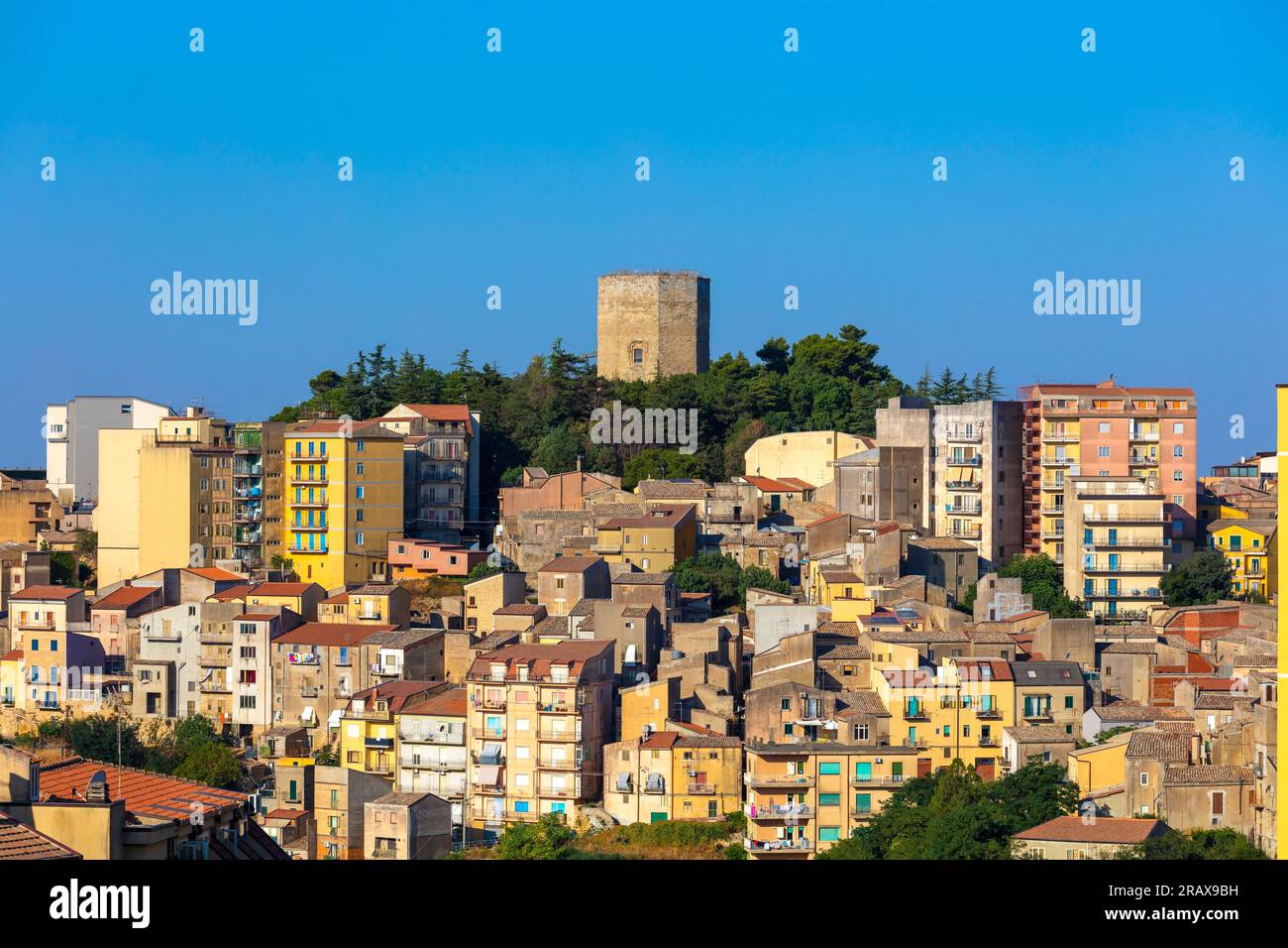 Torre di Federico II, Enna, Sicilia, Italia Foto Stock