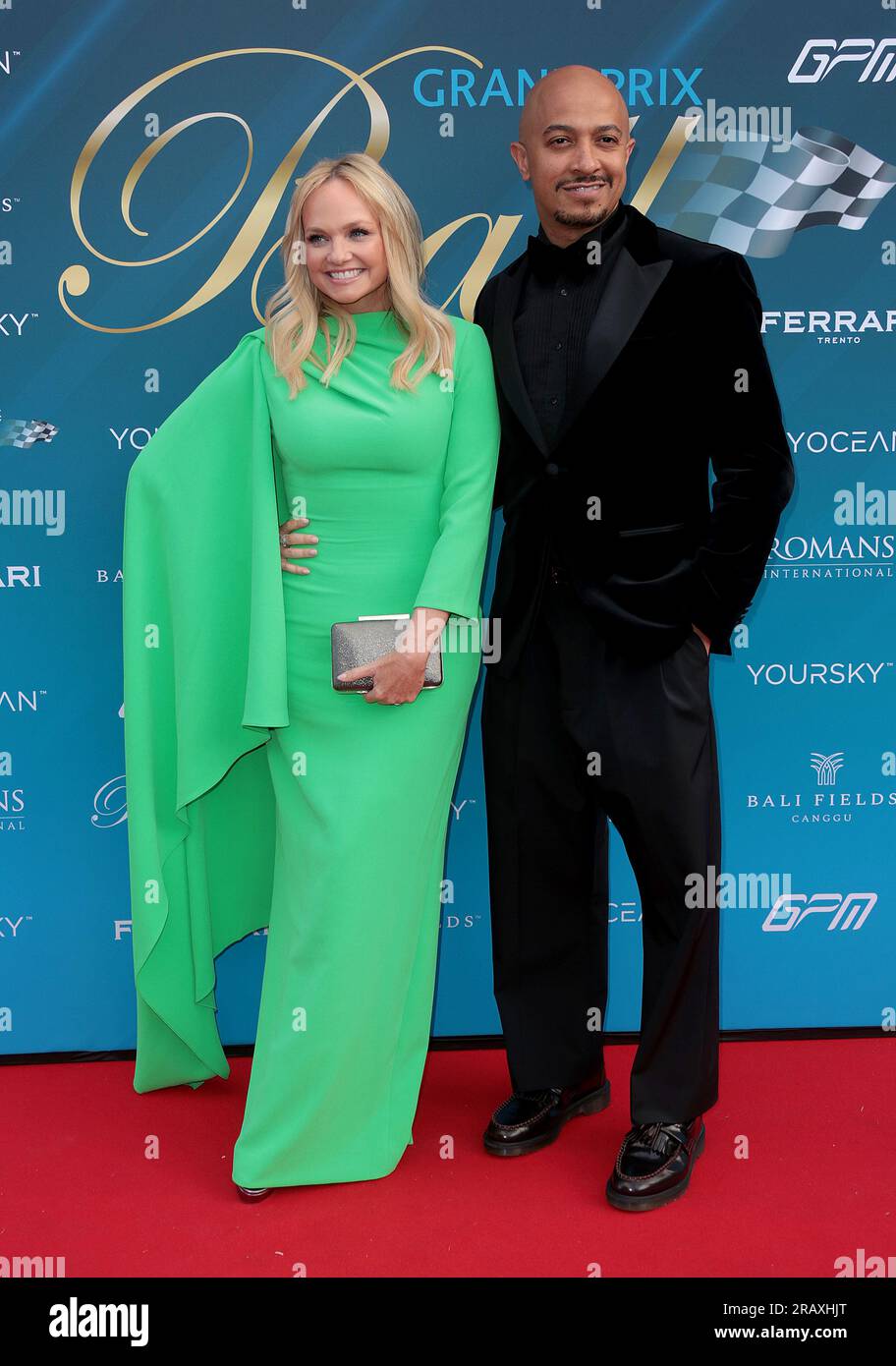 05 lug 2023 - Londra, Inghilterra, Regno Unito - Emma Bunton e Jade Jones partecipano al Grand Prix Ball 2023, Hurlingham Club Foto Stock