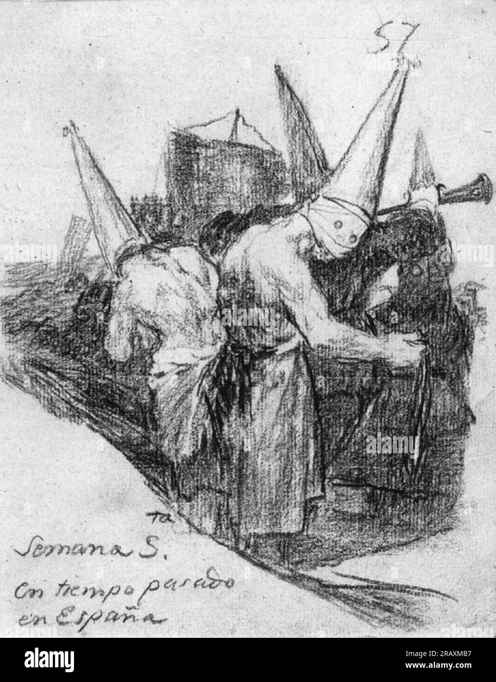 Settimana Santa in Spagna in Times Past 1824 di Francisco Goya Foto Stock