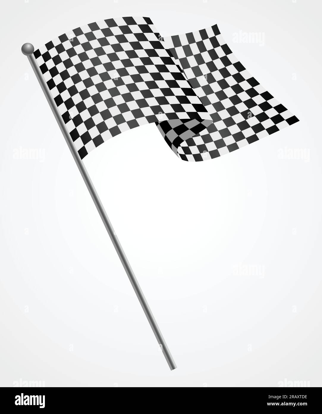 Illustrazione di una bandiera da corsa, vincitore, concetto di finitura Illustrazione Vettoriale