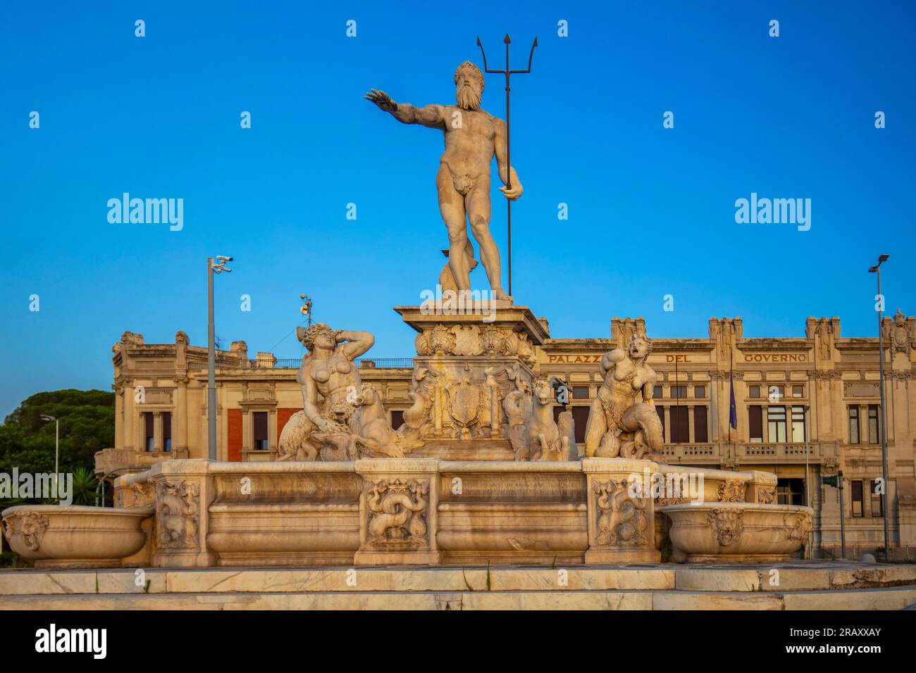 Fontana di Nettuno, Messina, Sicilia, Italia Foto Stock