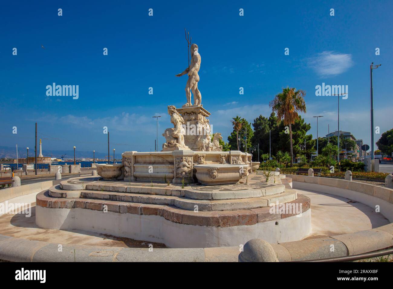Fontana di Nettuno, Messina, Sicilia, Italia Foto Stock