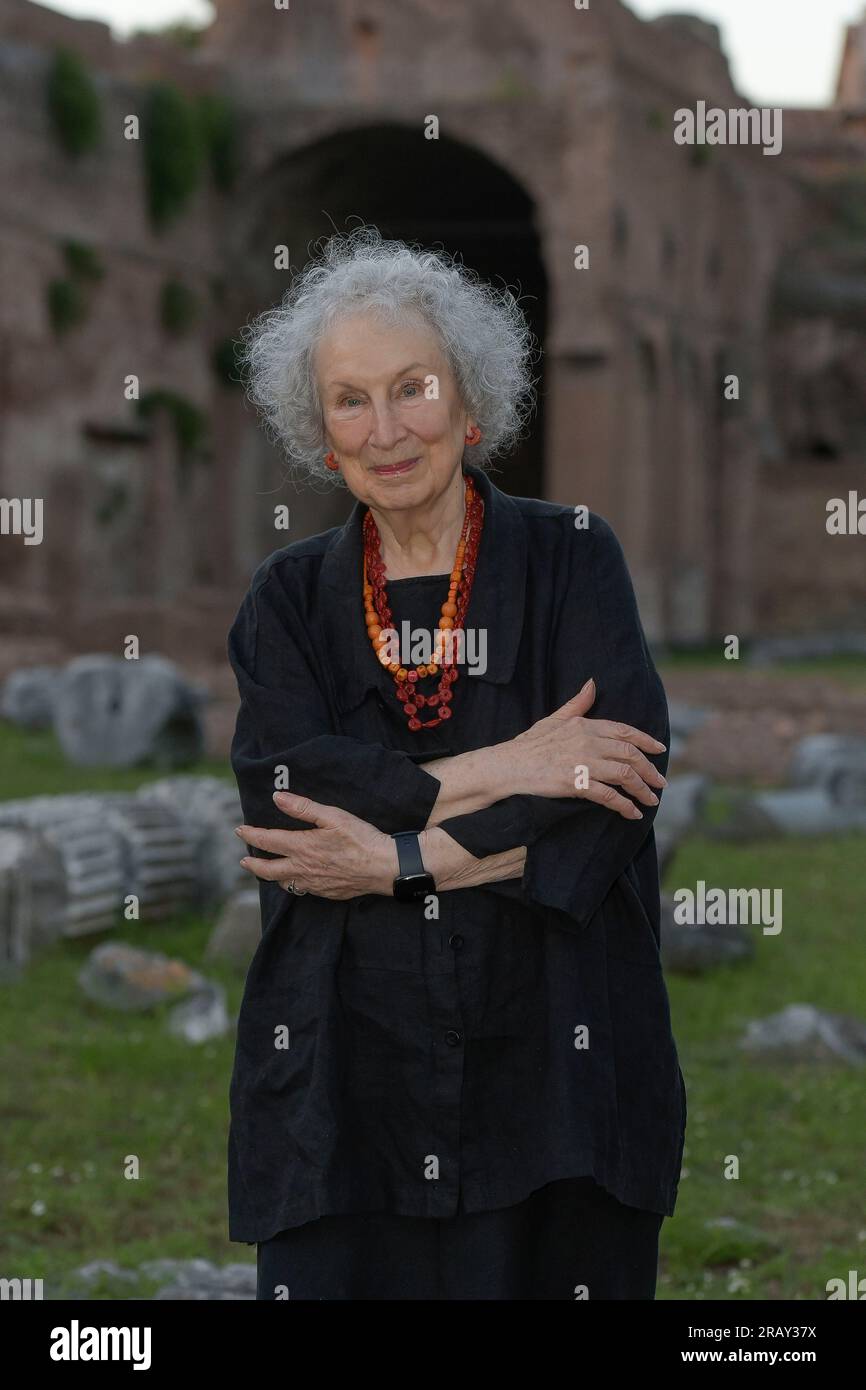 Italia, Roma, 5 luglio 2023. 2° giorno di Letterature, Festival internazionale di Roma. Nella foto: Margaret Atwood (Booker Prize) foto © Fabio Mazzarella/sintesi/Alamy Live News Foto Stock