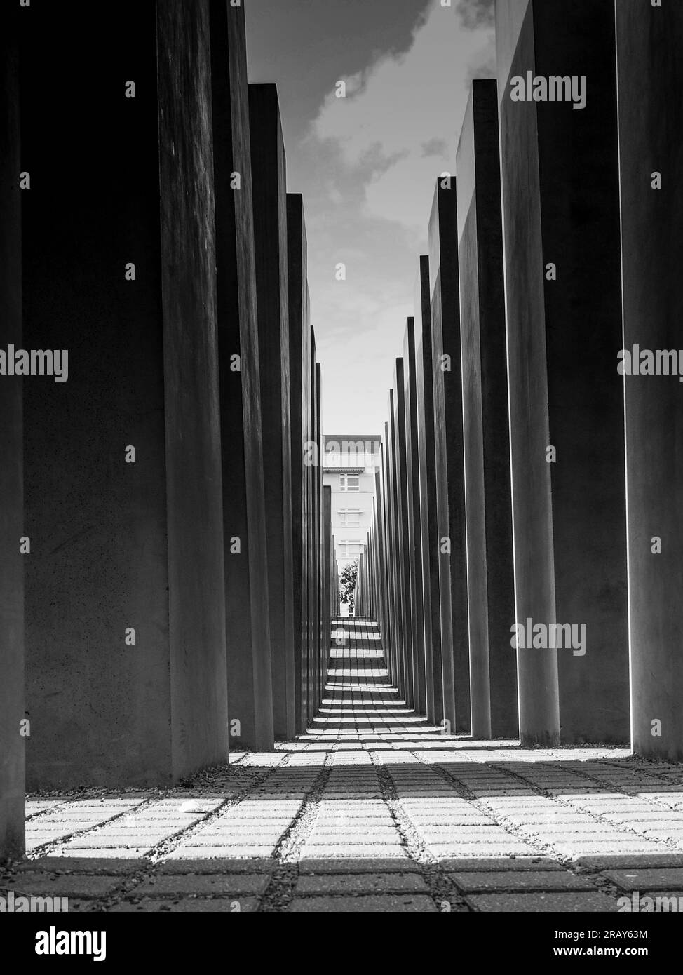 Memoriale al assassinato ebrei d'Europa, a Berlino Foto Stock