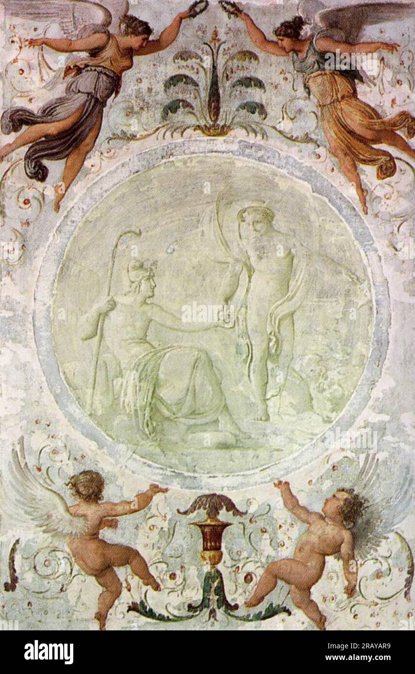 Mercurio dà a Parigi la mela di Discord 1817; Italia di Francesco Hayez Foto Stock