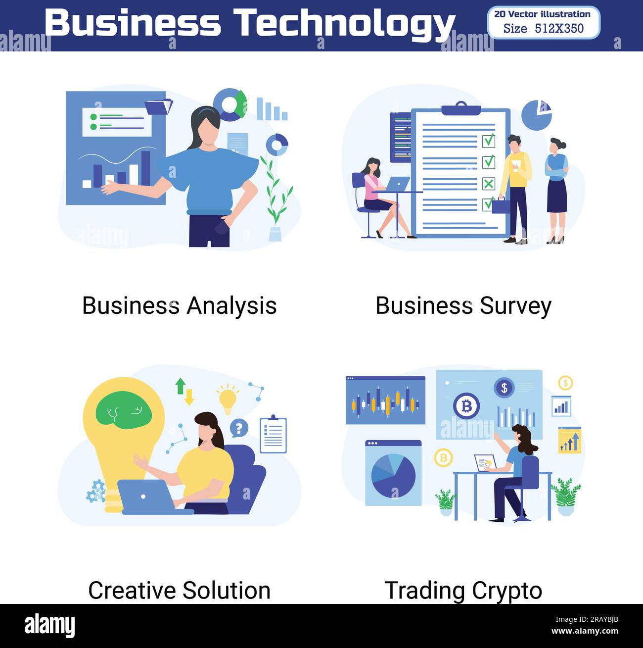 Il set di 20 tecnologie è un'illustrazione unica. Illustrazioni vettoriali piatte. Questa illustrazione aiuta davvero le vostre esigenze digitali. Illustrazione Vettoriale