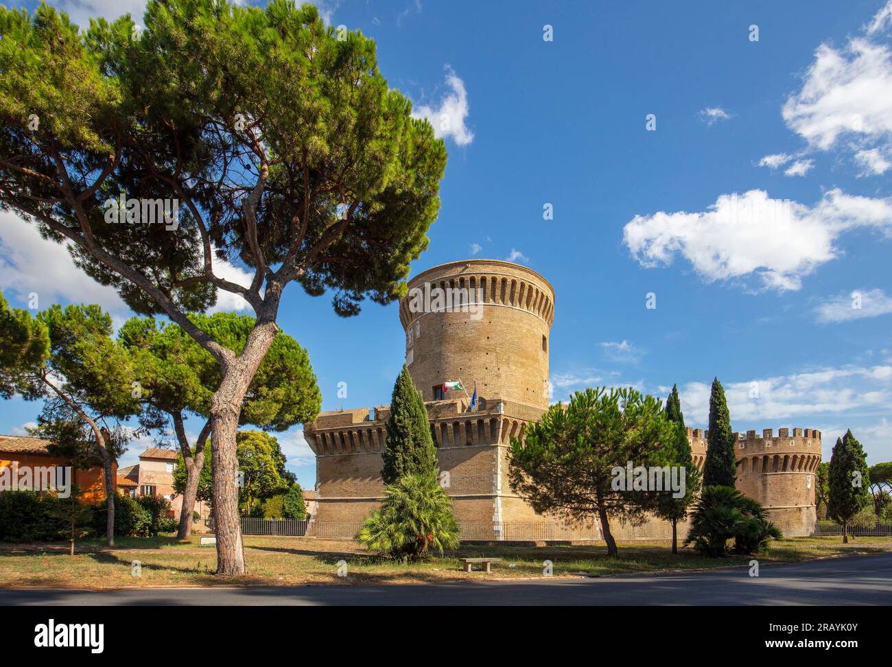 Castello di Giulio II, Borgo di Ostia Antica, Roma, Lazio, Italia, Foto Stock