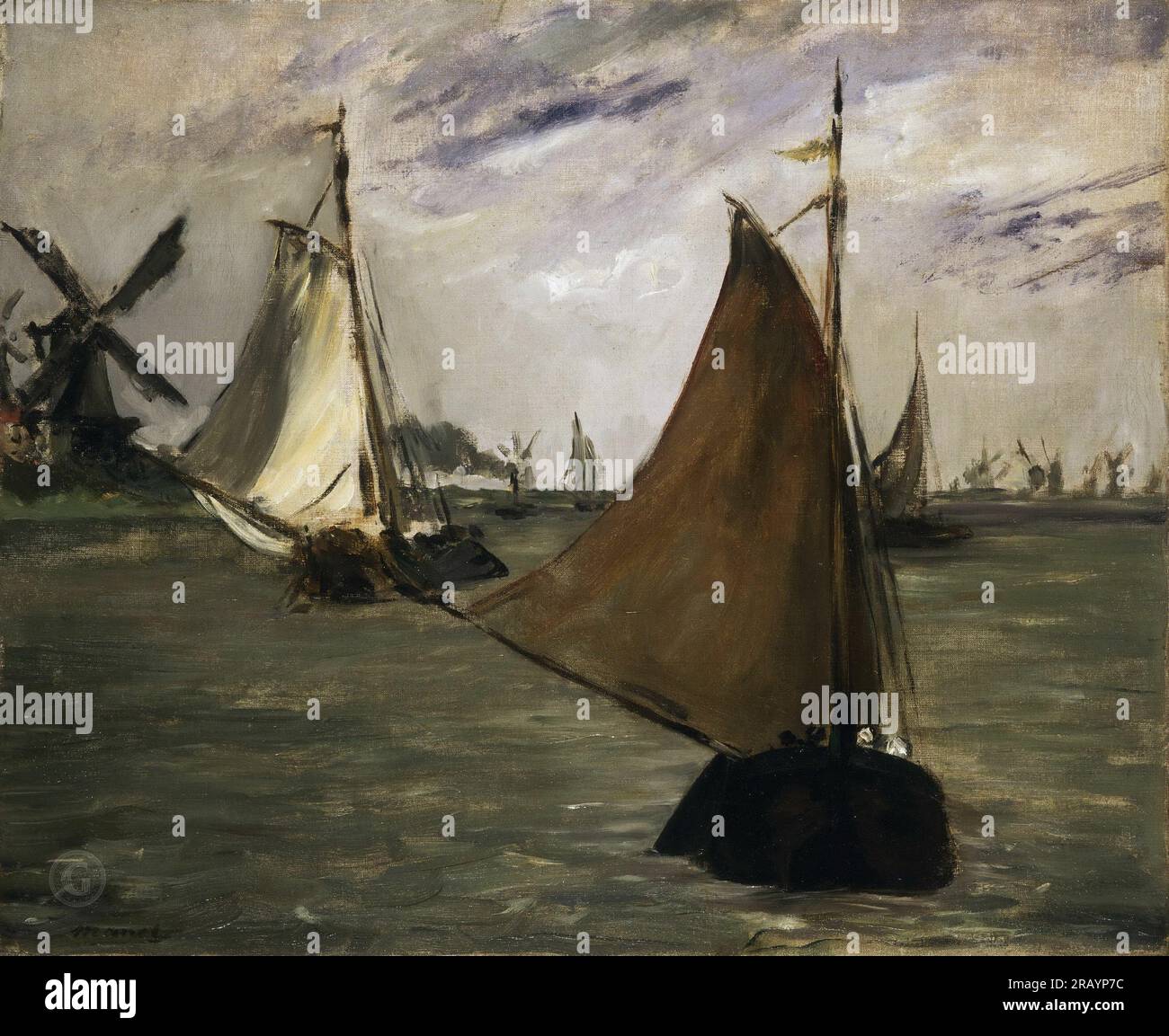 Édouard Manet, francese, 1832-1883 -- Marine in Olanda 1872. Foto Stock