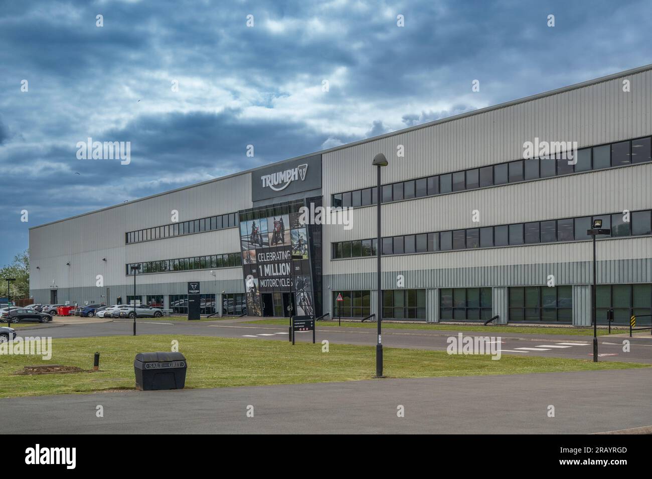 La fabbrica di motociclette Triumph. Foto Stock