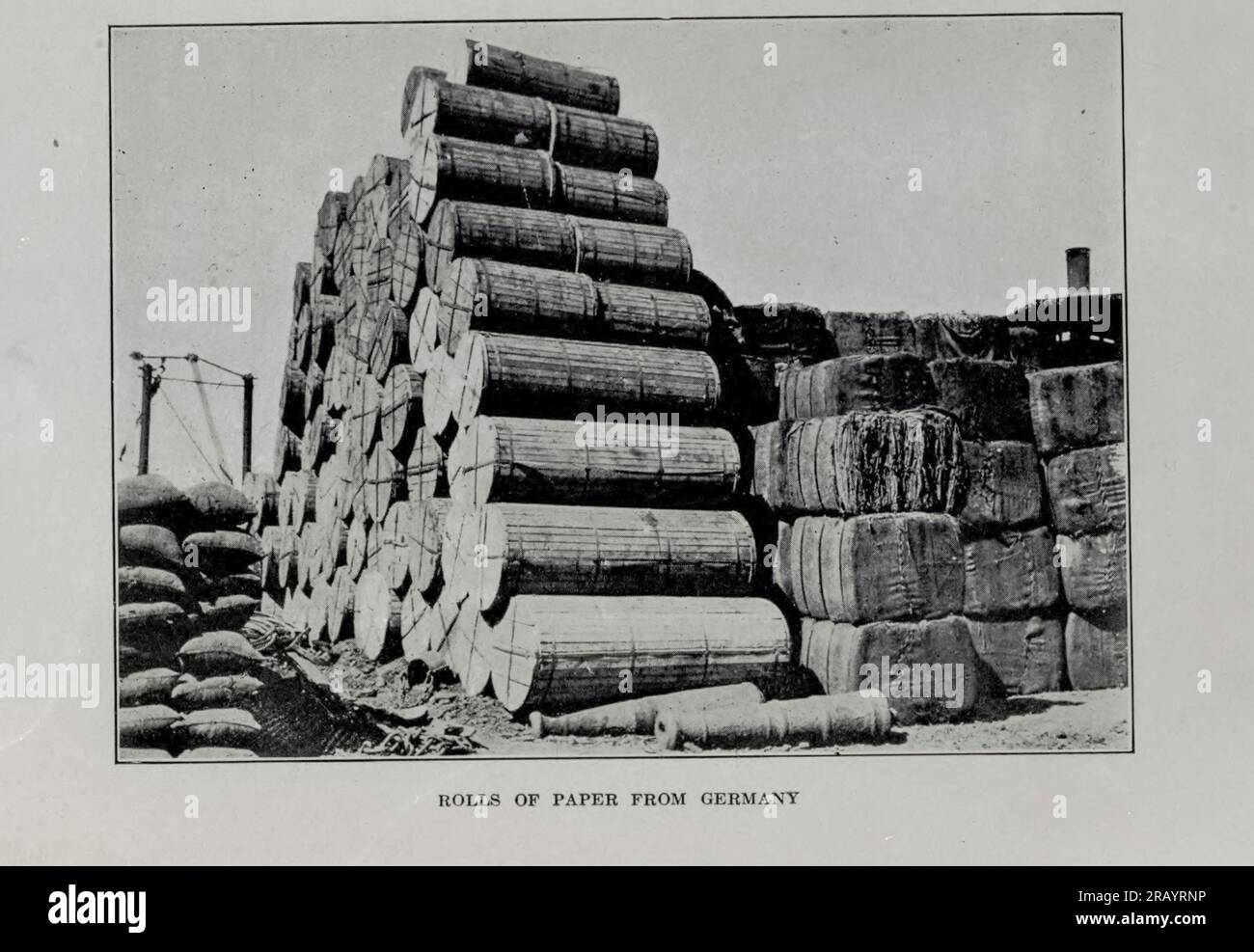 Rotoli di carta dalla Germania dal libro Argentina and her People of To-day : An account of the Customs, characteristics, Fun, history and Advance of the Argentinians, and the Development and resources of their country by Winter, Nevin O. (Nevin otto), 1869-1936 pubblicato a Boston da L.C. Pagina su 1911 Foto Stock