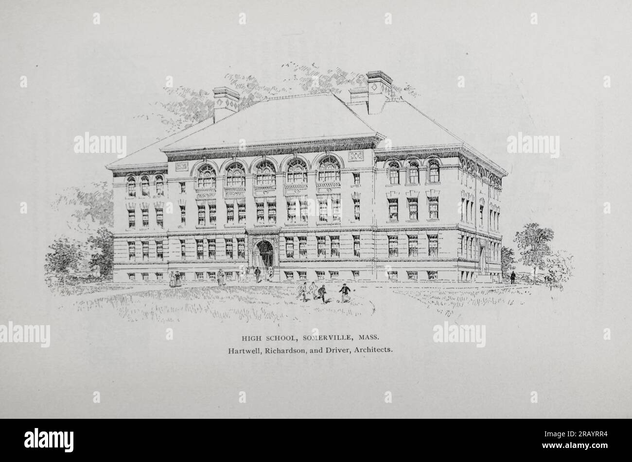 High School Somerville, Massachusetts Hartwell, Richardson e driver Architects dall'articolo Schools and School-House Architecture di E. C. Gardner della rivista Engineering Magazine DEDICATED TO INDUSTRIAL PROGRESS volume X ottobre 1896 NEW YORK The Engineering Magazine Co Foto Stock High School Somerville, Massachusetts Hartwell, Richardson e driver Architects dall'articolo Schools and School-House Architecture di E. C. Gardner della rivista Engineering Magazine DEDICATED TO INDUSTRIAL PROGRESS volume X ottobre 1896 NEW YORK The Engineering Magazine Co Foto Stock