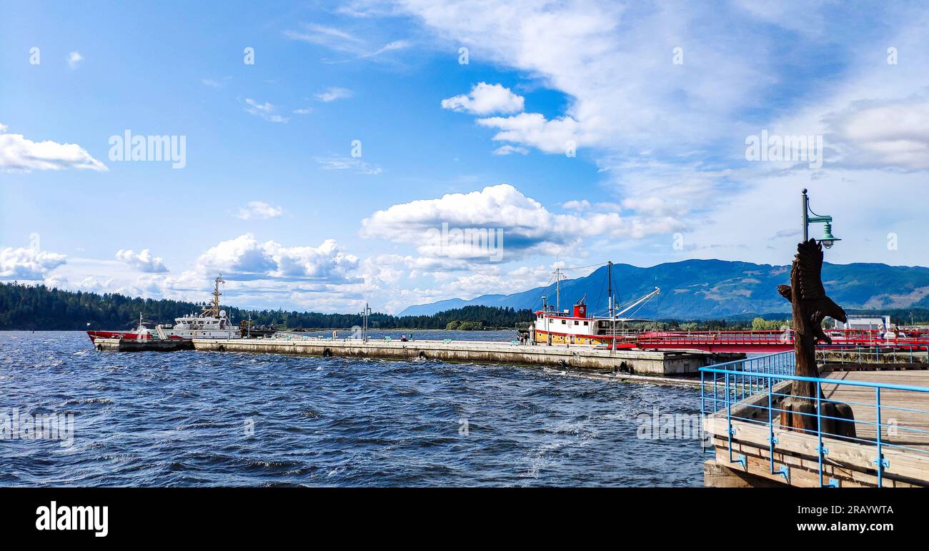 Canada Culture and Vacation, Holiday Images, come nel porto della columbia britannica alberni sul lungomare e sul porto Foto Stock