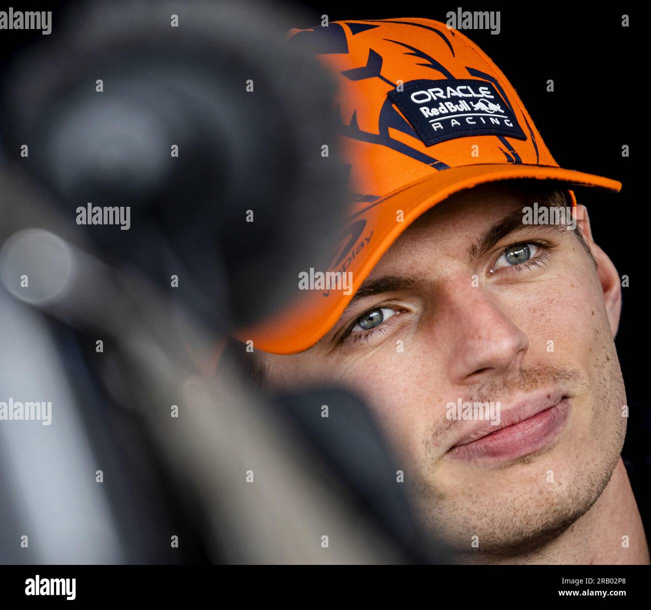 SILVERSTONE - Max Verstappen (Red Bull Racing) parla alla stampa sul circuito di Silverstone in vista del Gran Premio di Gran Bretagna. ANP SEM VAN DER WAL Foto Stock