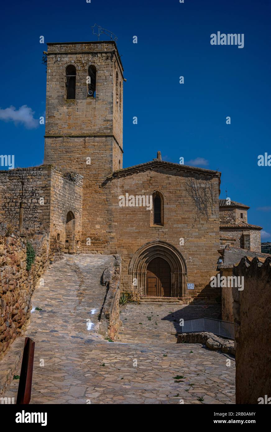 Chiesa gotica, Guimera, Urgell. Leida, Catalogna, Spagna Foto Stock