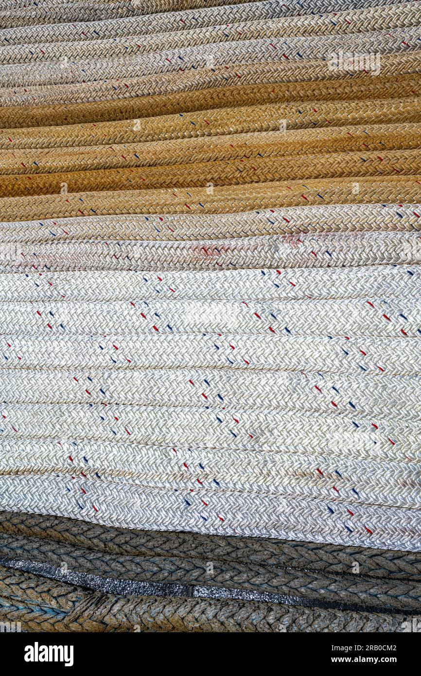 Funi piegate Heavy Duty Dock Line Foto Stock